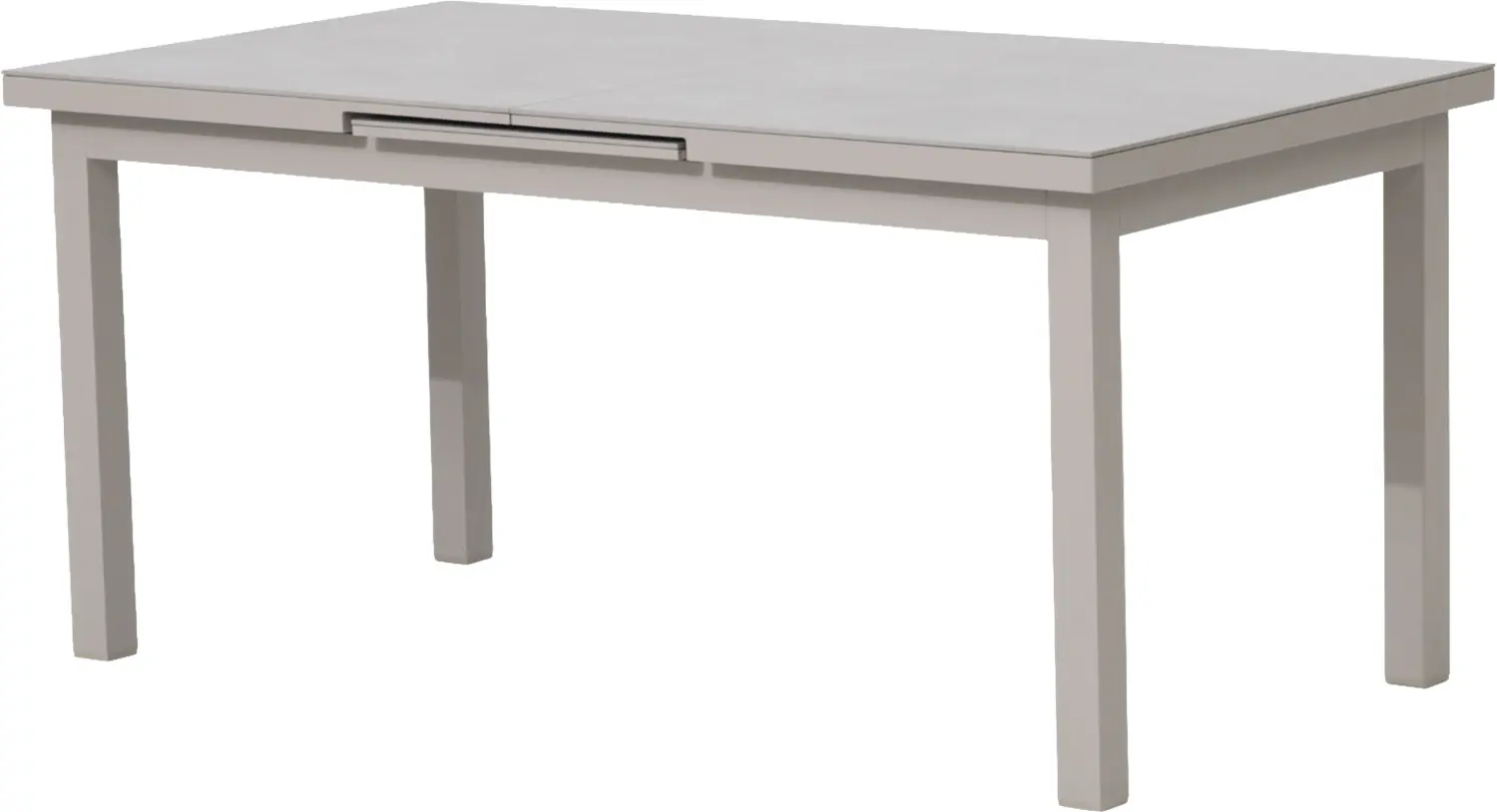 Primaster Gartentisch ausziehbar Aluminium Rhodos 167/217 x 90 cm hellgrau