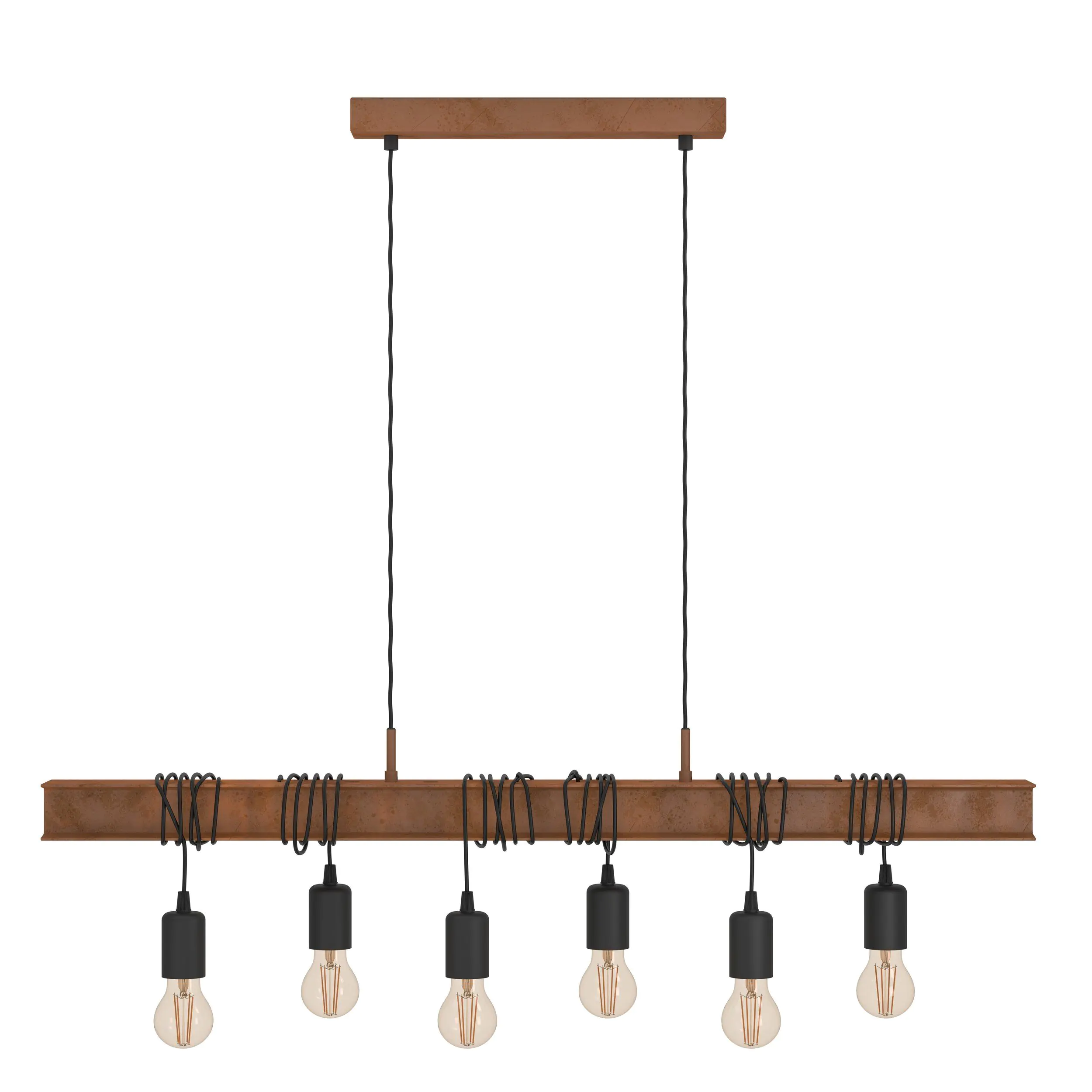 Eglo Pendelleuchte Townshend 4 antik-braun 100,5 x 7 cm E27, max. 60 W