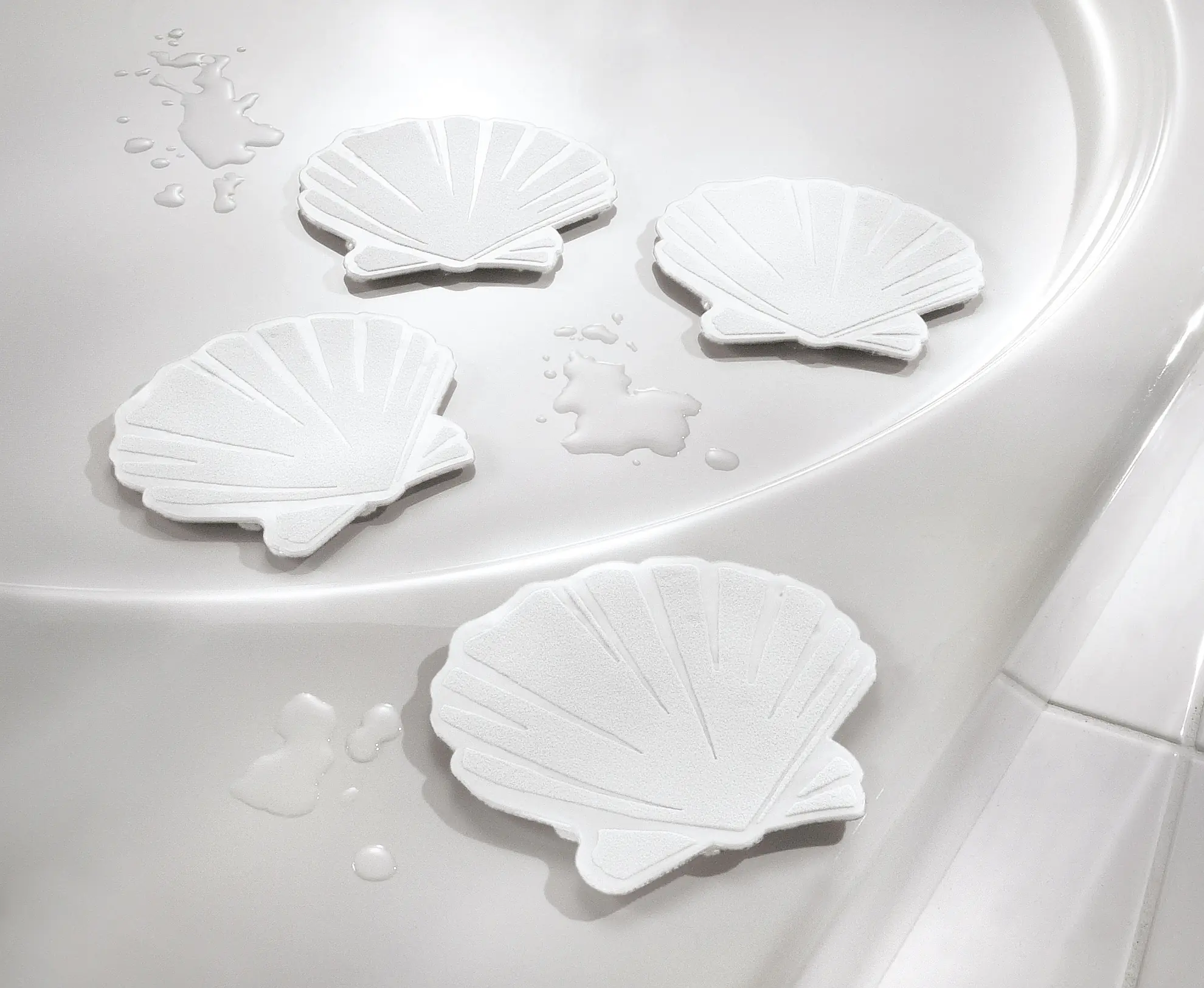 Kleine Wolke Badezimmer-Dekoset Minis Muschel 6-teilig, schneeweiß