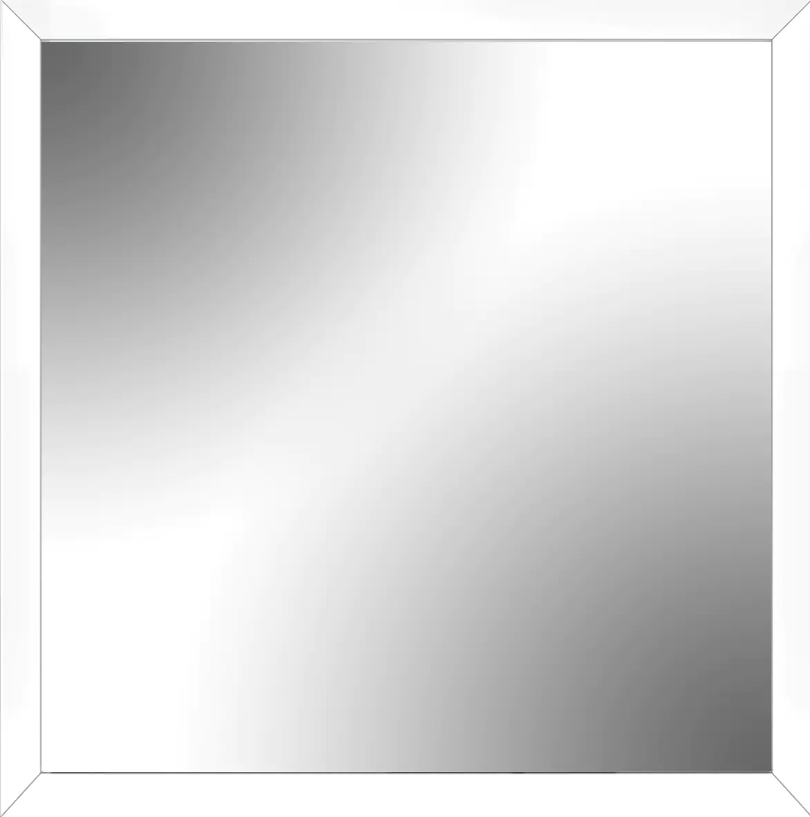 Spiegel Strato Line weiß, 30x30 cm