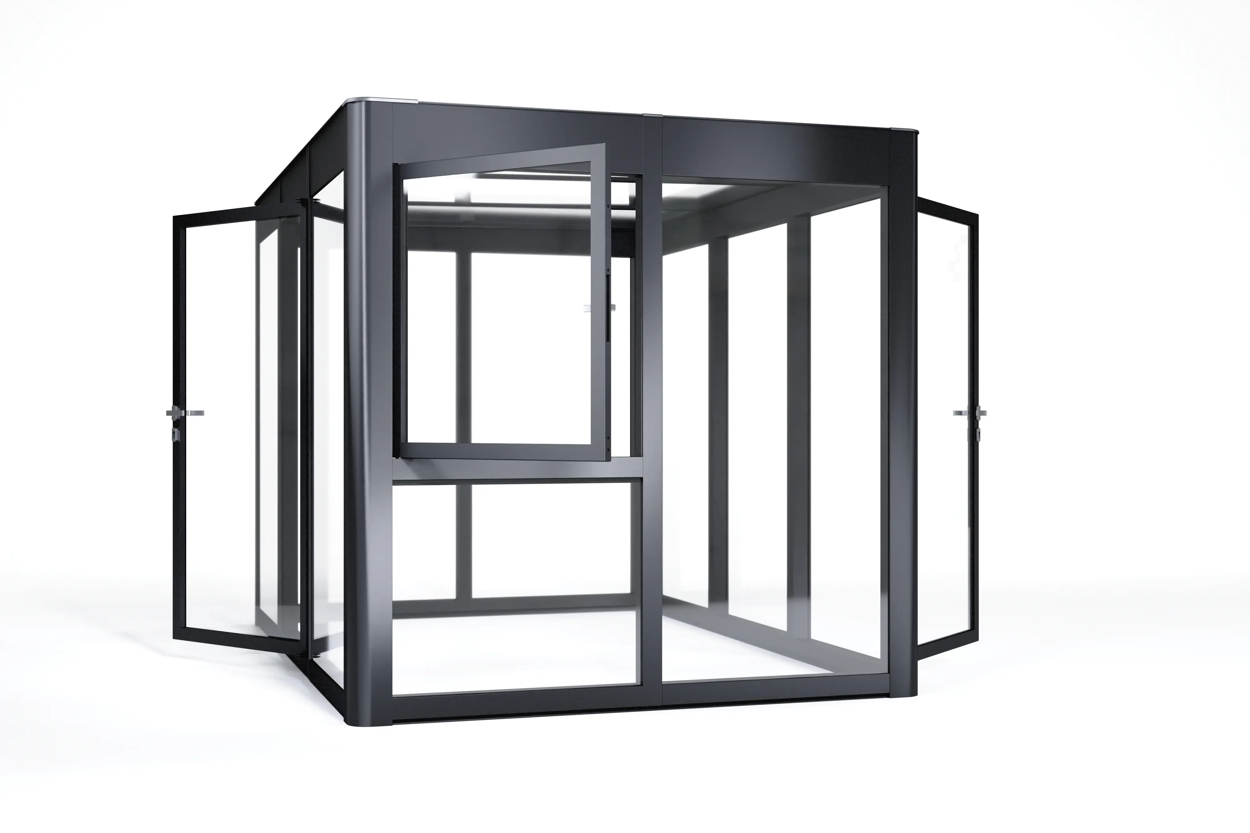 SunElements Zusatztür für Gartenhaus SunCasa mit Acrylglas klar 6 mm 197 x 90 cm anthrazit-metallic