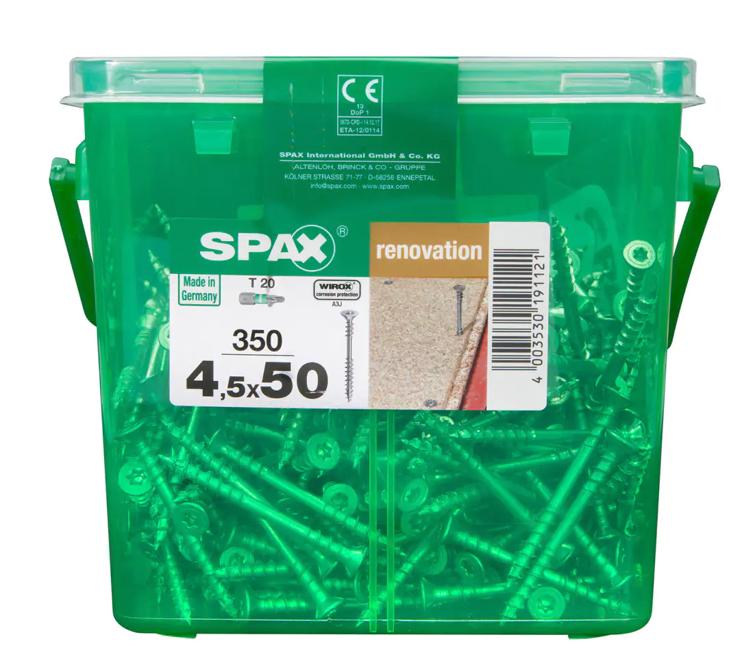 Spax Verlegeschrauben 4.5 x 50 mm TX 20 - 350 Stk.