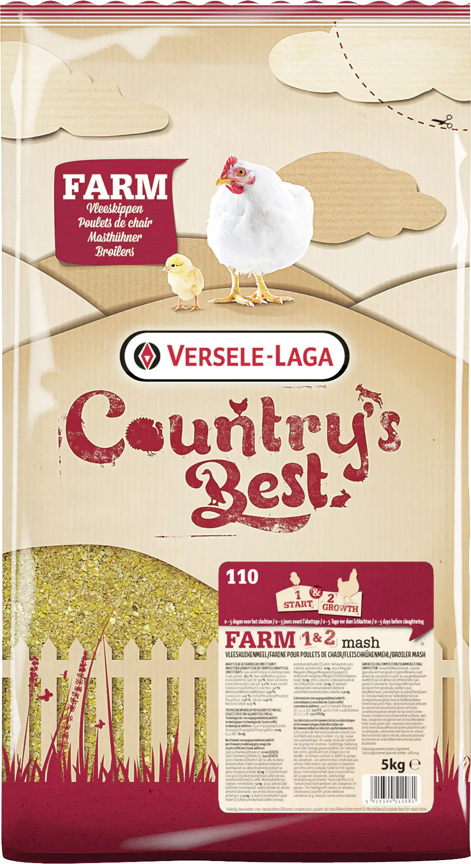 Country's Best Fleischkükenmehl Farm 1 & 2 Mash 5 kg
