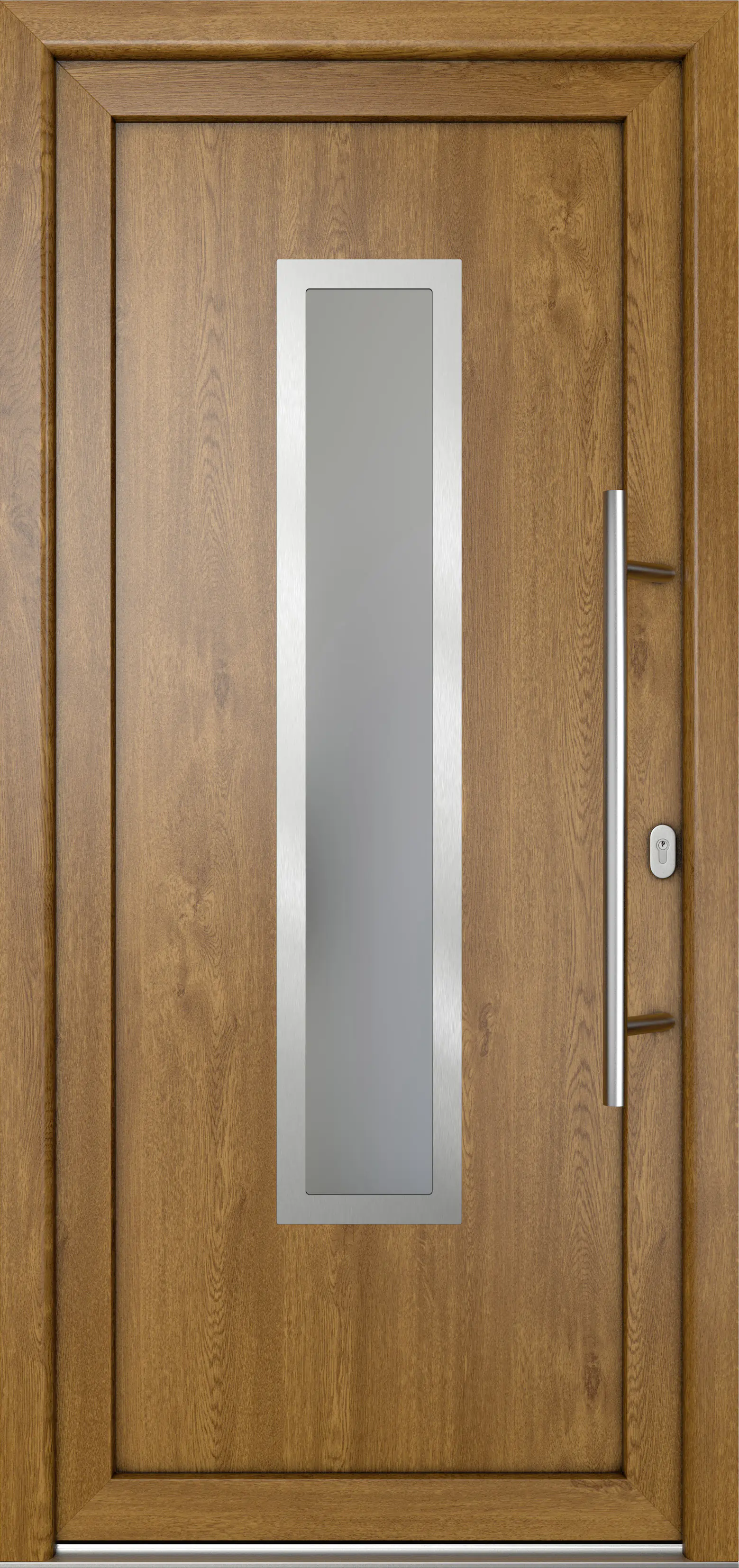 Meeth Haustür Signum Pro PVC Modell 32 88 x 200 cm DIN Rechts weiß/golden oak