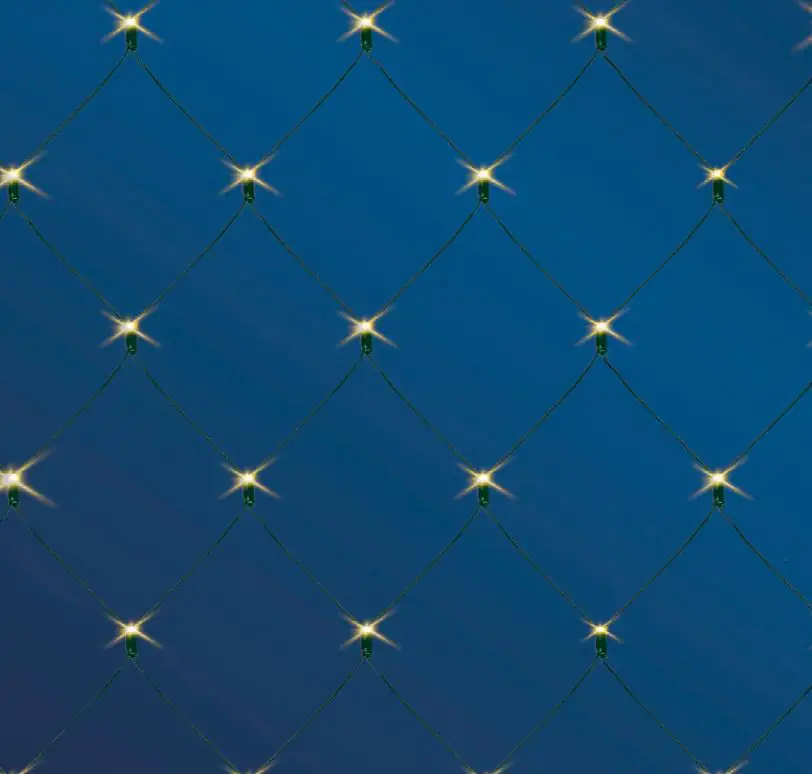 TrendLine LED-Lichternetz Außen 2 x 1,2 m warmweiß mit Timer