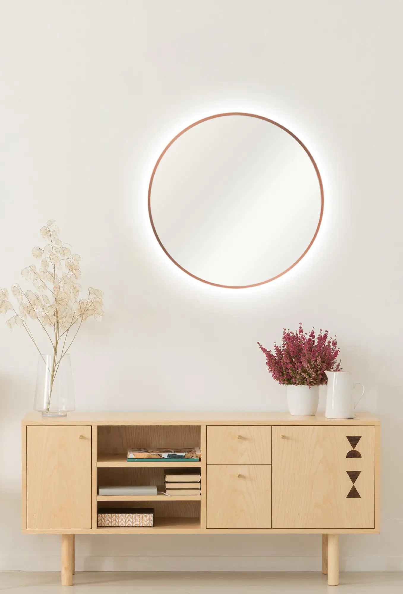 DSK LED Lichtspiegel Silver Barbier Ø50 cm, kupfer
