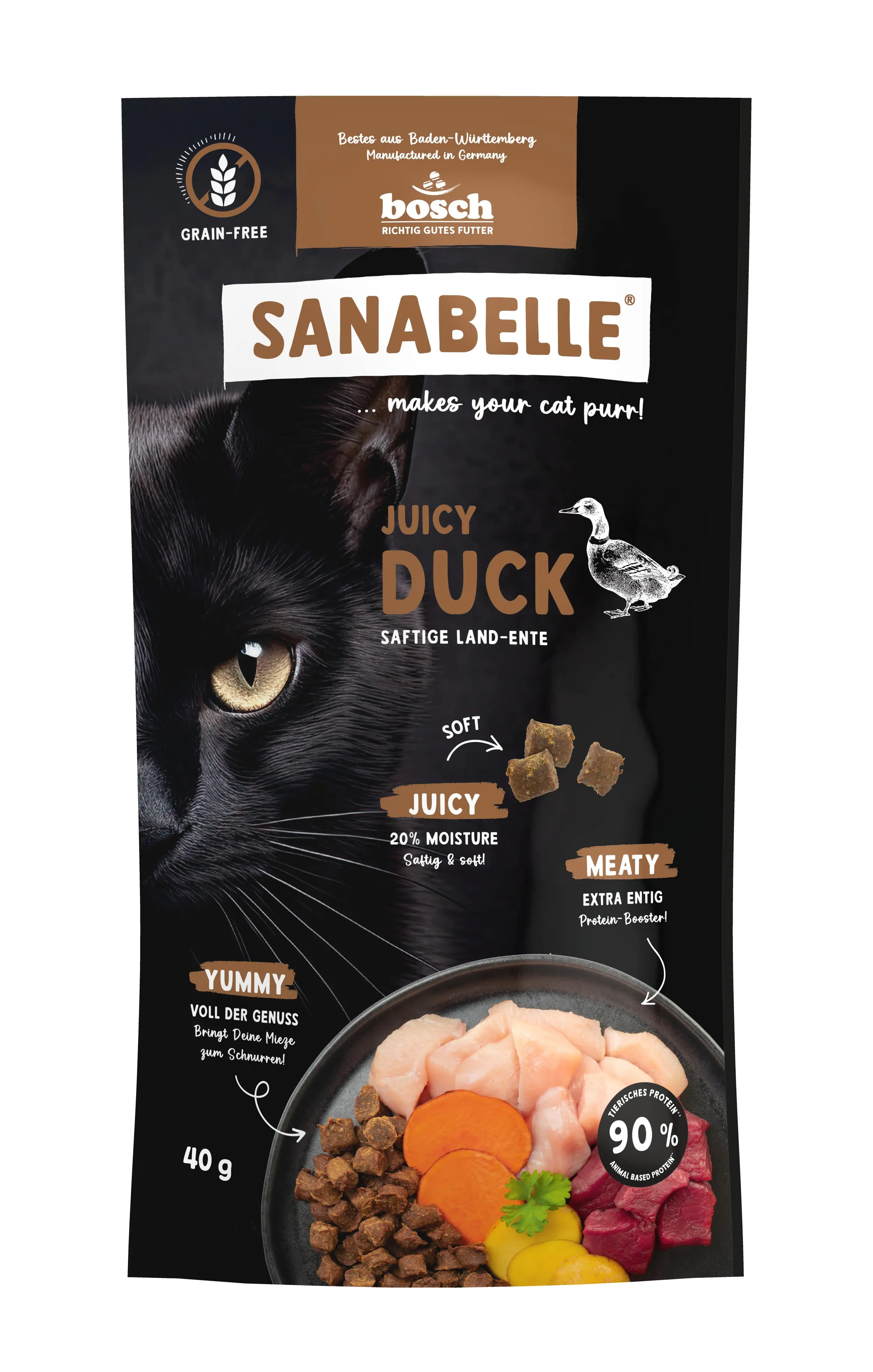 Sanabelle Katzentrockenfutter Adult Juicy mit Ente 40 g