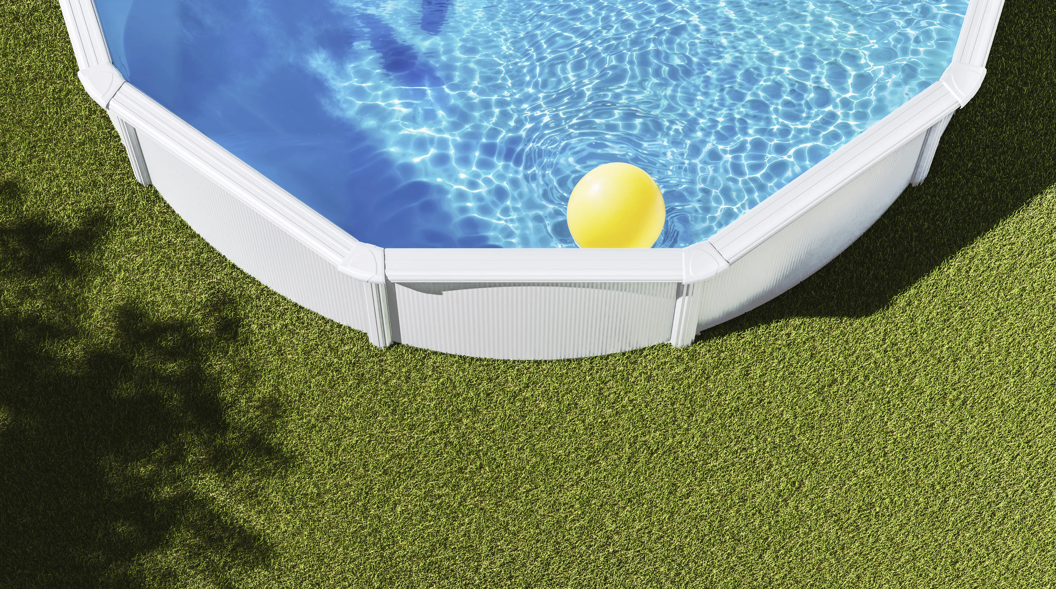 Gre Stahlwandpool Fidji Komplett-Set rund Ø 260 x 122 cm weiß