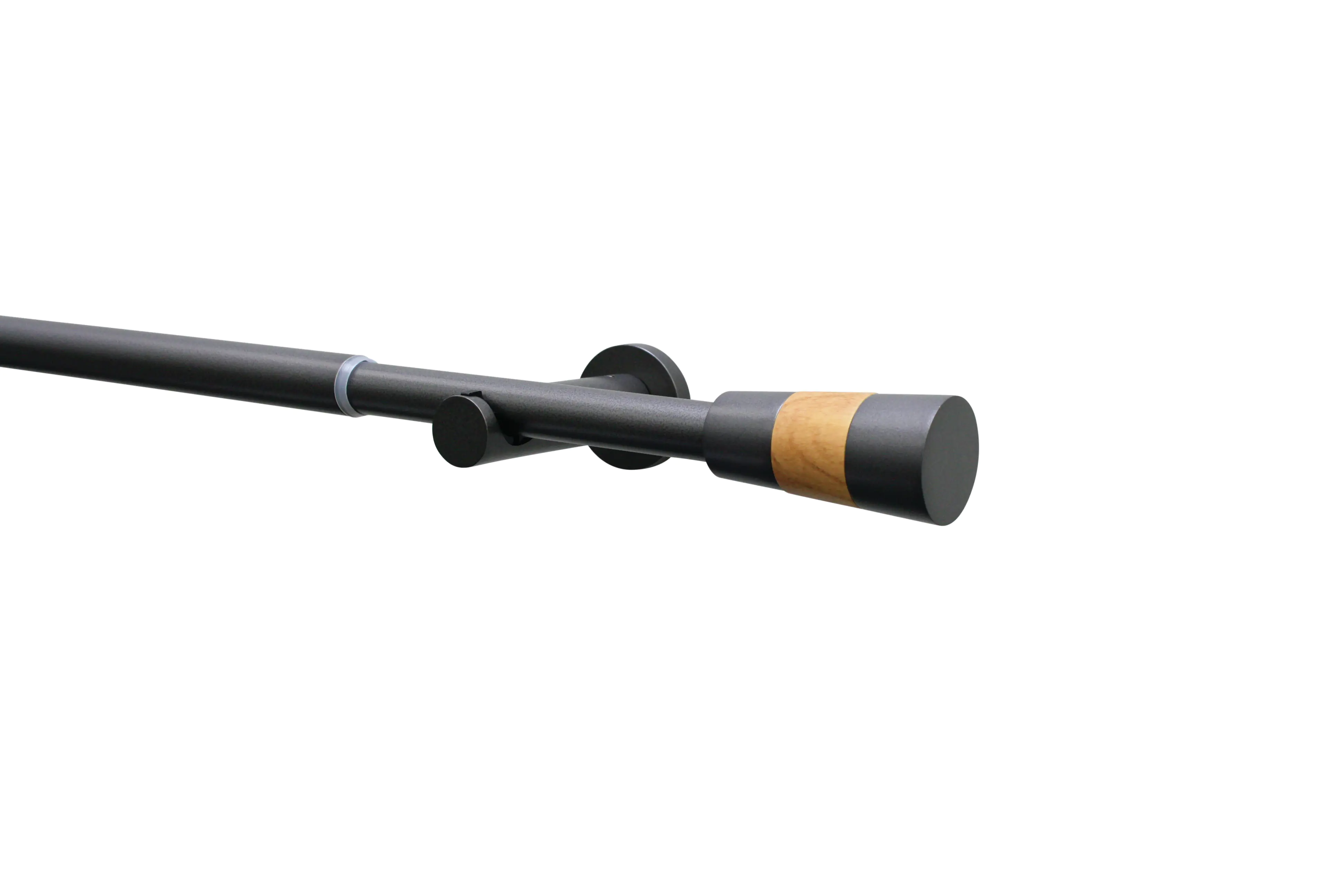 Gardinia Endstück für Gadinenstange Konus für Ø 16-19 mm schwarz-Holzoptik