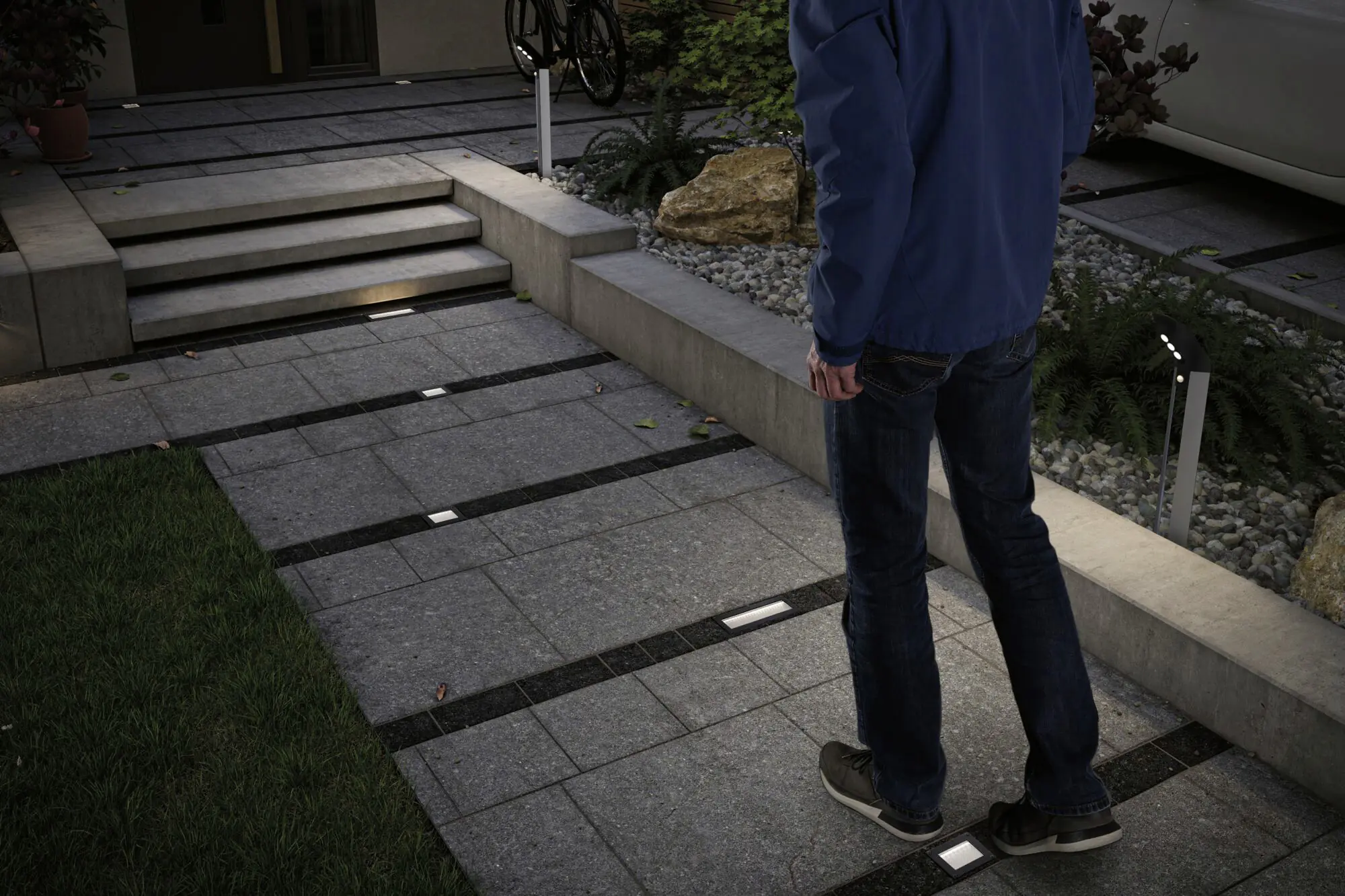Paulmann LED Solar-Bodeneinbauleuchte Domenic schwarz 8 x 8 cm
