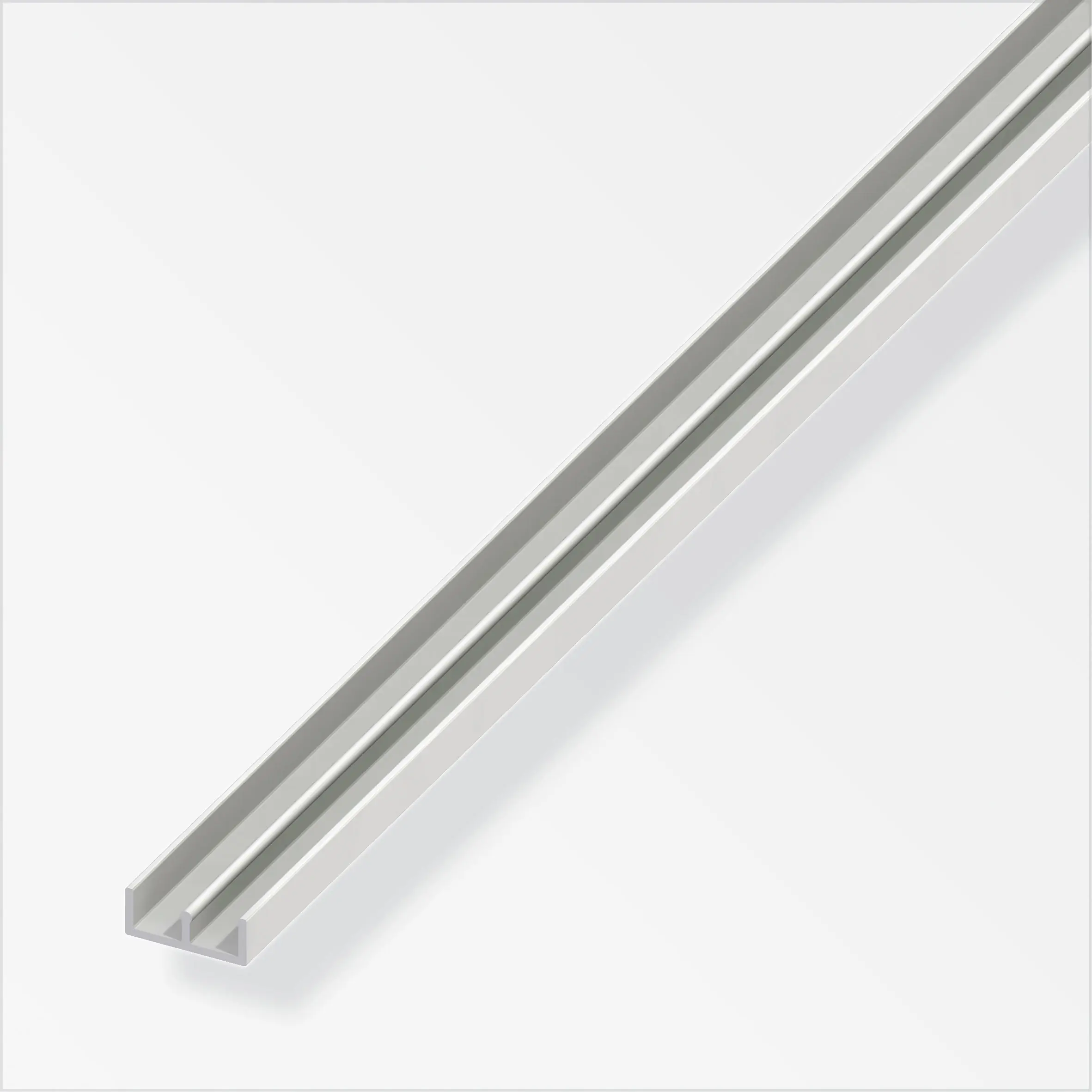 alfer Führungsschienen-Profil, unten 1 m, 6 x 6 x 1 mm Kunststoff weiss