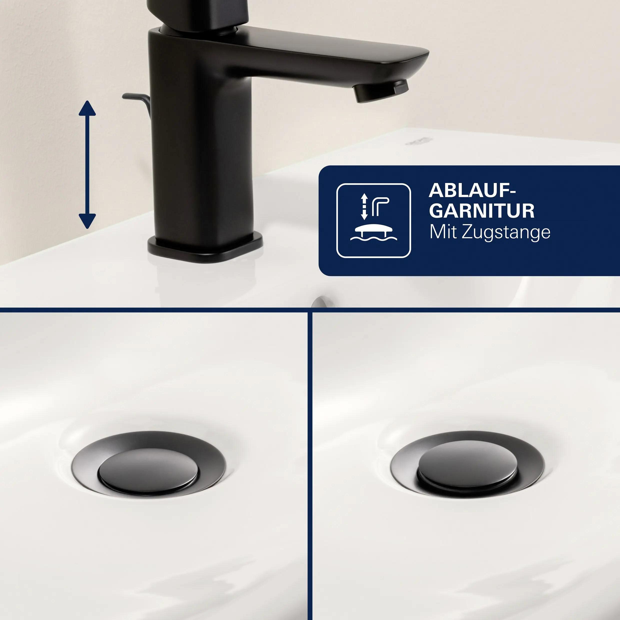 Grohe Waschtischarmatur Dice M-Size schwarz matt