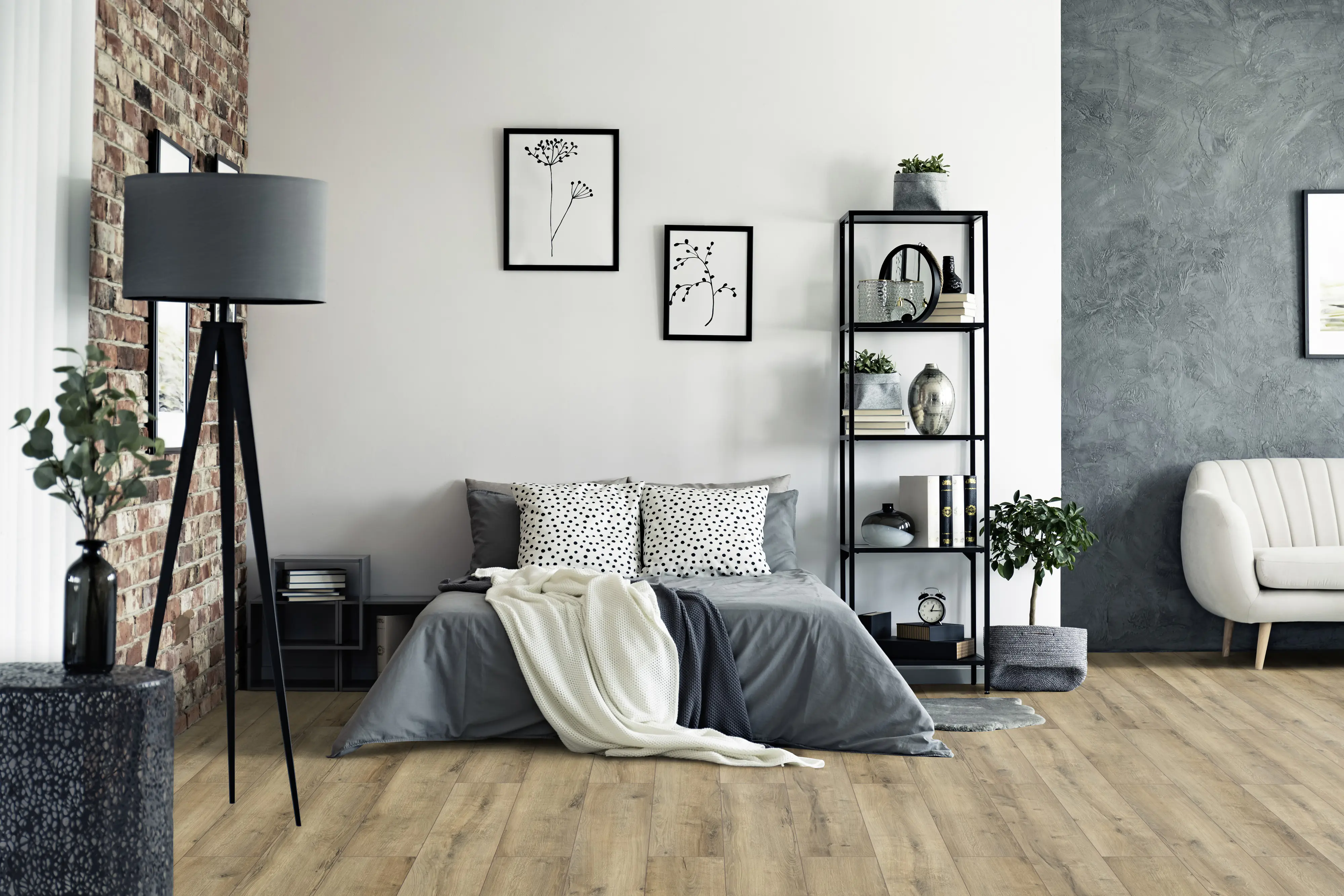 Classen Laminat Megaloc Aquaprotect 128,5 x 19,2 cm 8 mm Oak natural grey