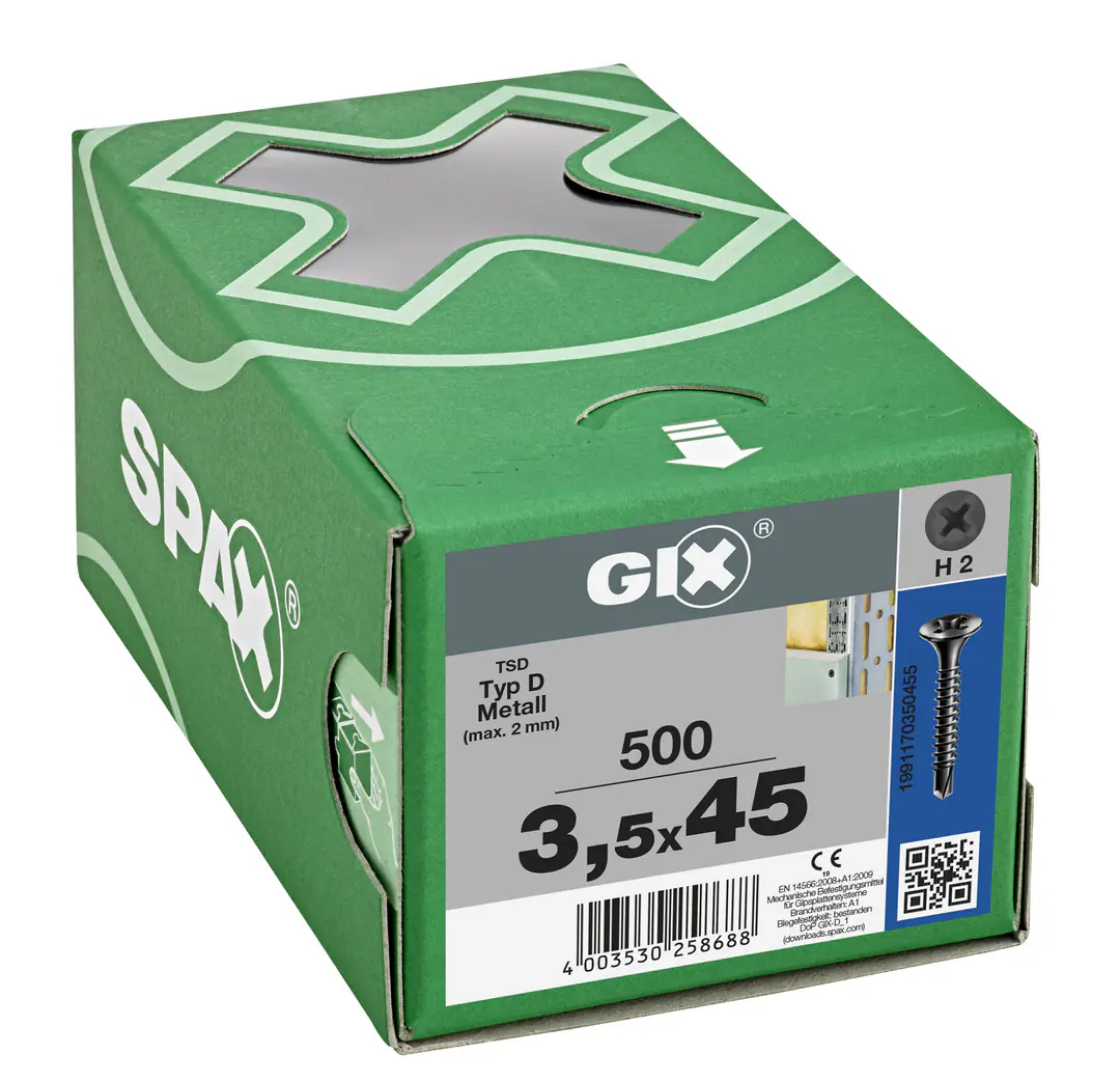 Spax Trockenbauschrauben 3.5 x 45 mm PH 2 - 500 Stk.