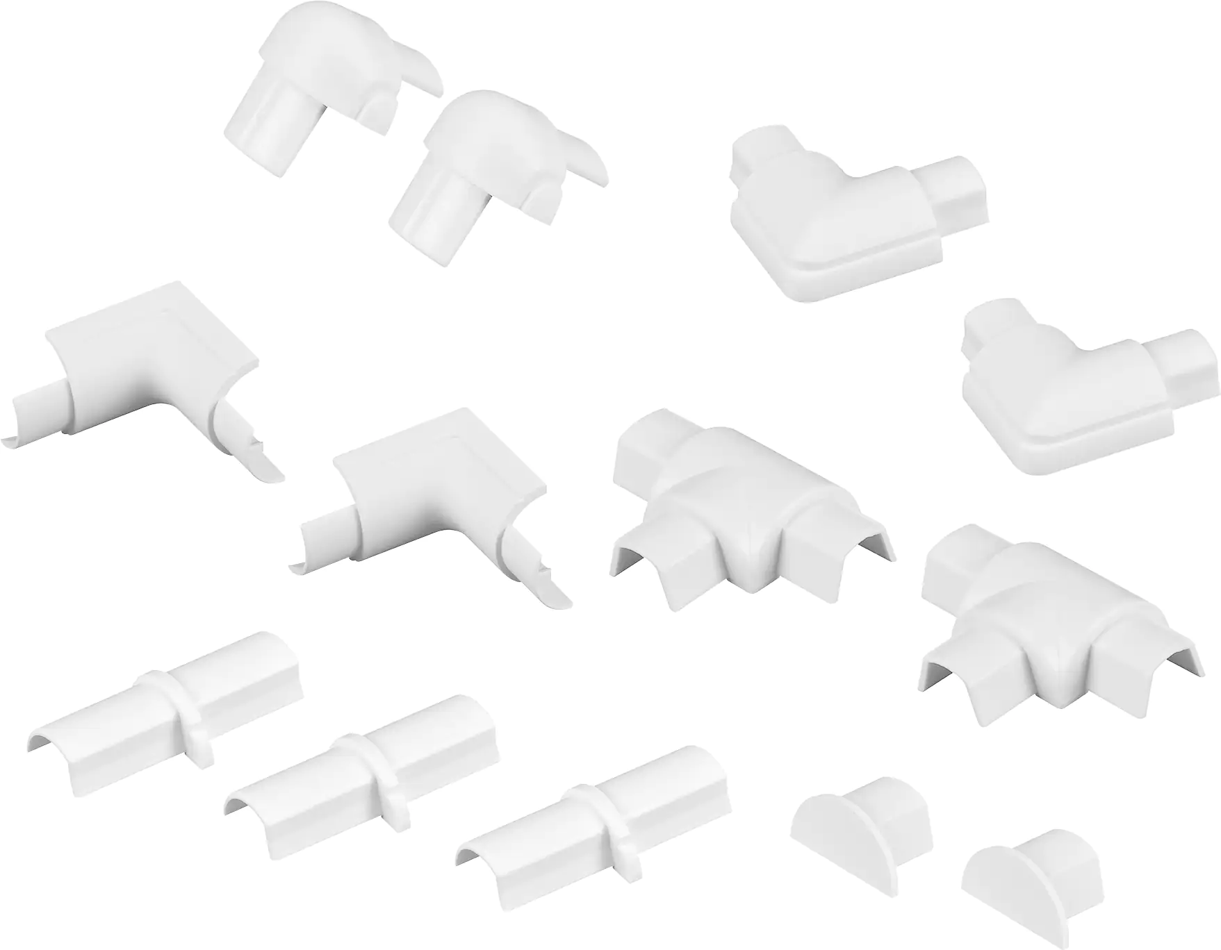 D-Line Design Kabelkanal Zubehör-Set 16x8mm weiß, 13-teilig