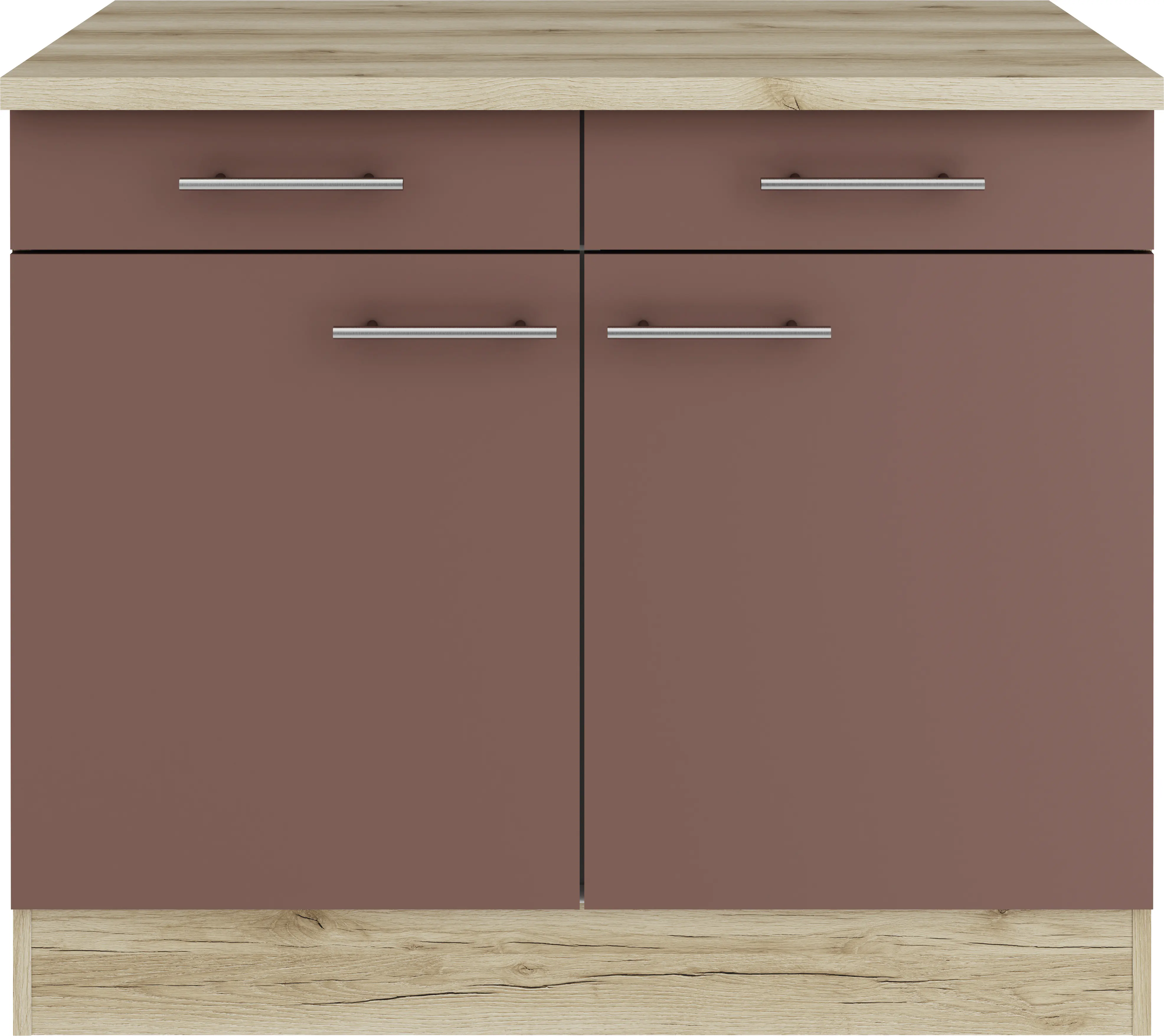 Optifit Unterschrank Bari 407 rostrot/eiche 100 cm 