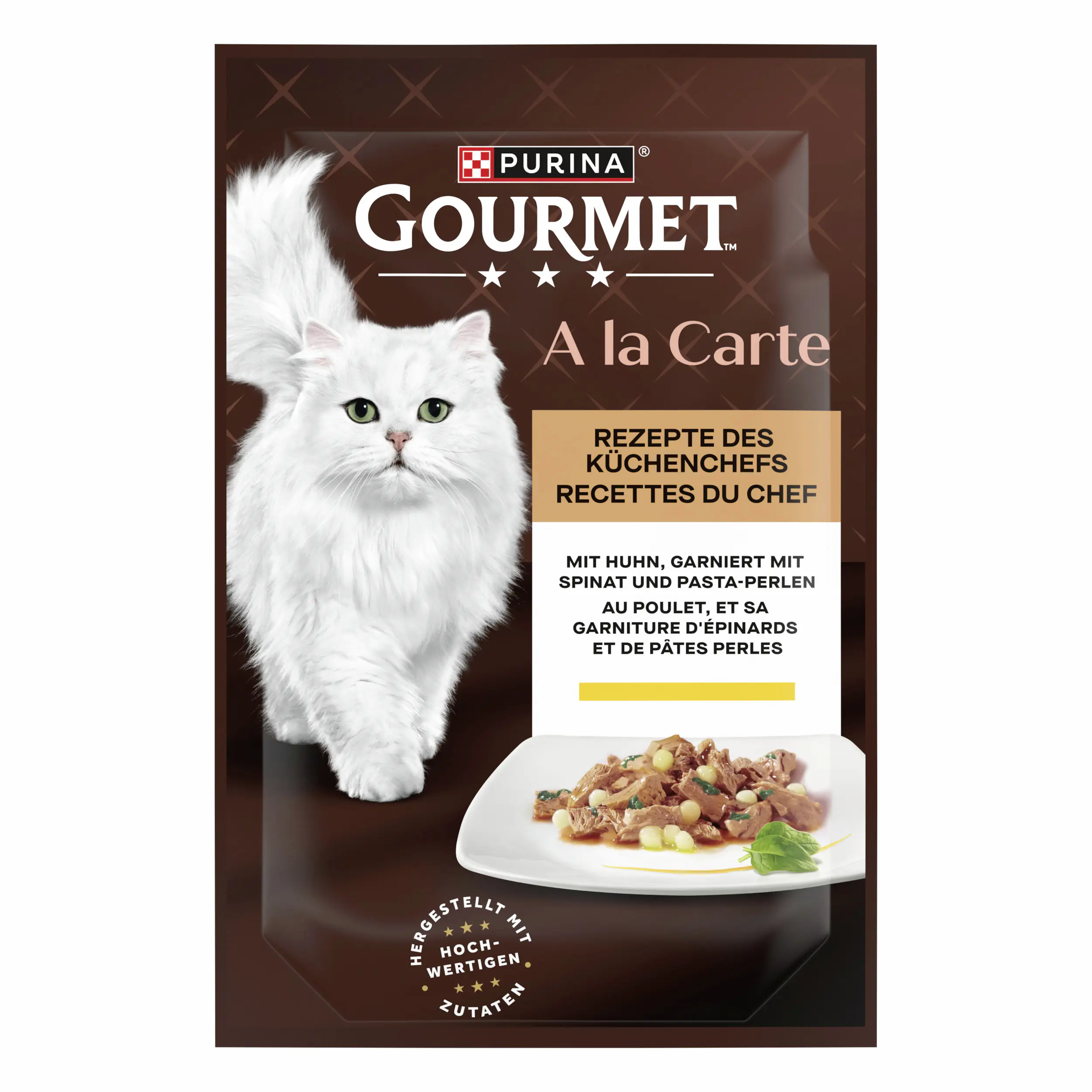 Gourmet A la Carte mit Huhn garniert mit Pasta-Perlen 85 g