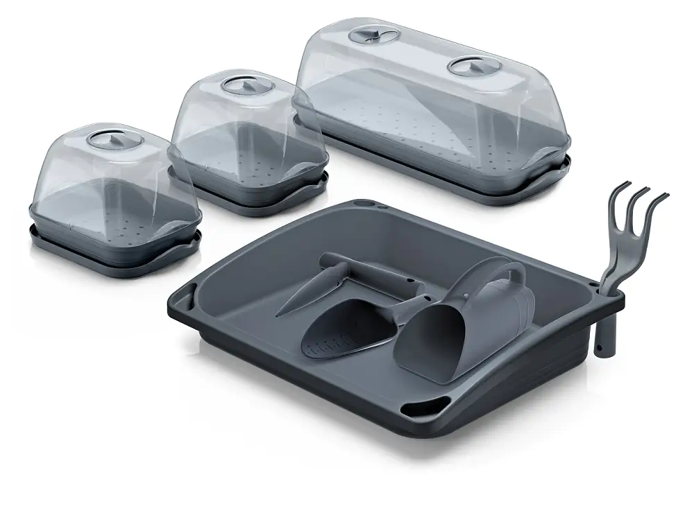 Prosperplast Mini-Gewächshaus-Set Respana 57,6 x 46 x 19 cm