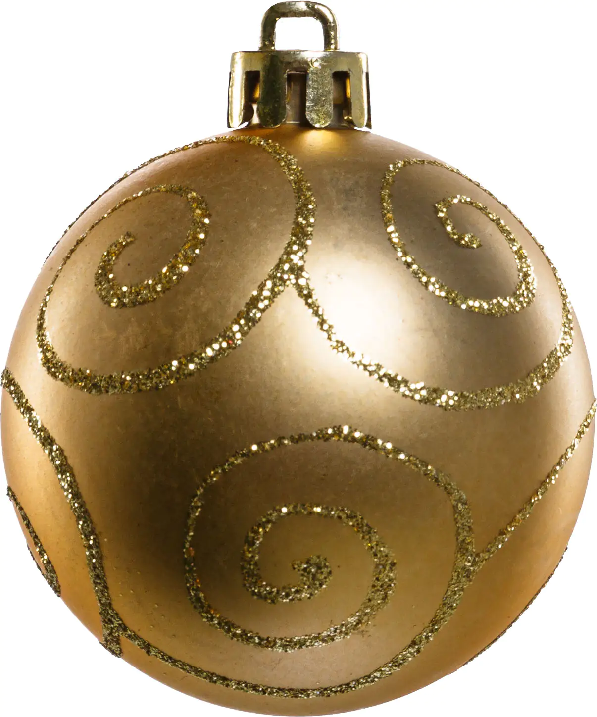 TrendLine Weihnachtskugeln bruchfest, langlebig Ø 6 cm gold mattiert 6 Stück