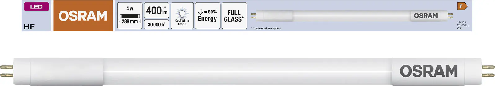 Osram LED Röhre 28,8 cm G5 4 W neutralweiß