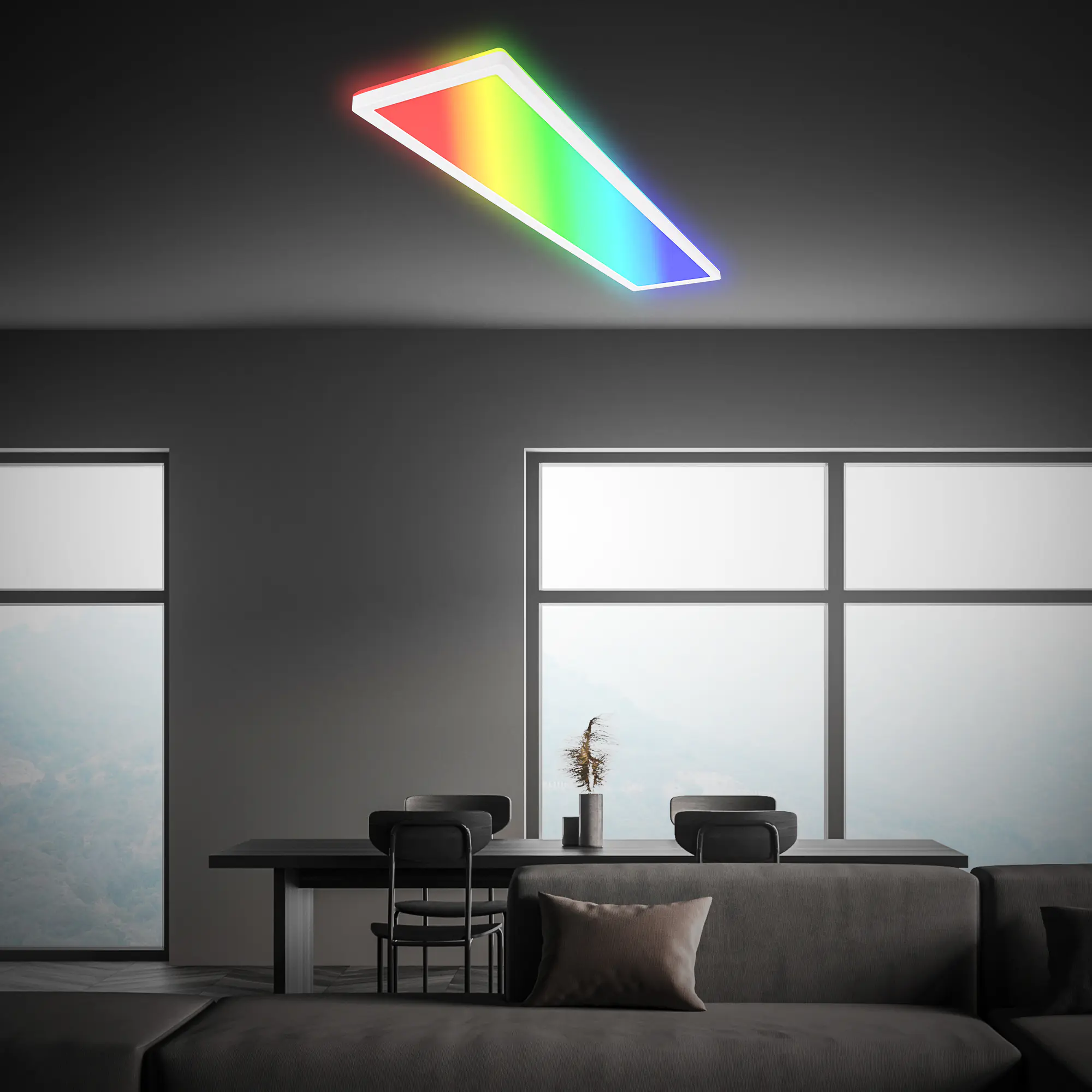 Briloner LED Panel Tava 36W weiß 98x20x3 cm dimmbar RGB