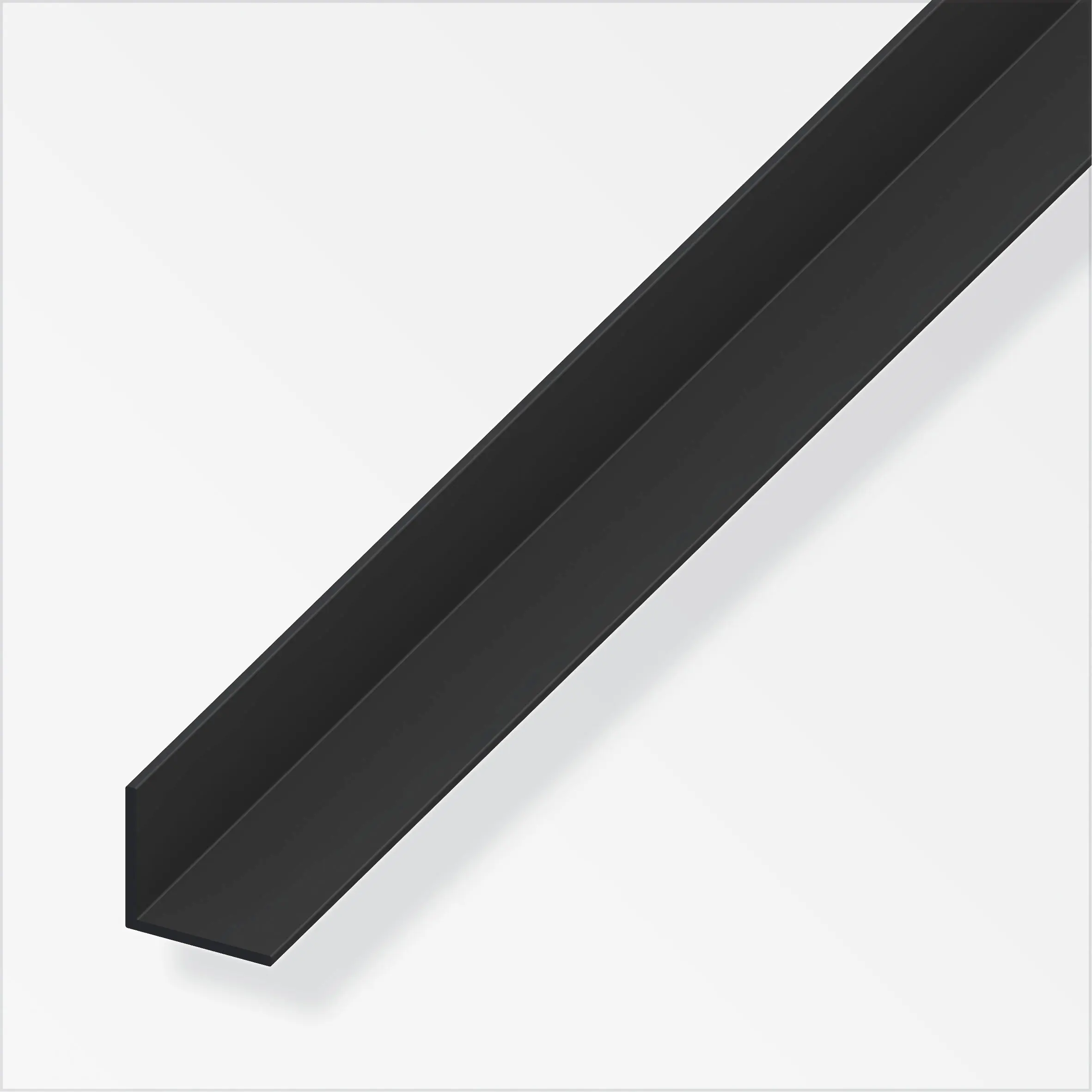 alfer Winkel 1 m, 25 x 25 mm PVC (Kunststoff) glatt schwarz
