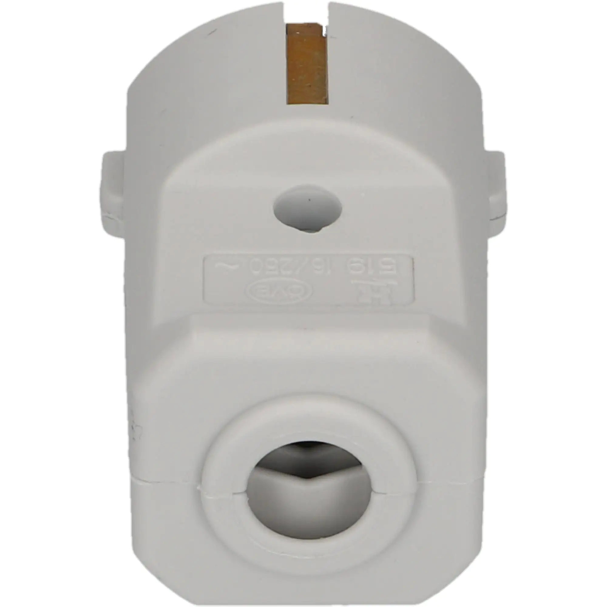 Schutzkontakt-Stecker ohne Knickschutz grau