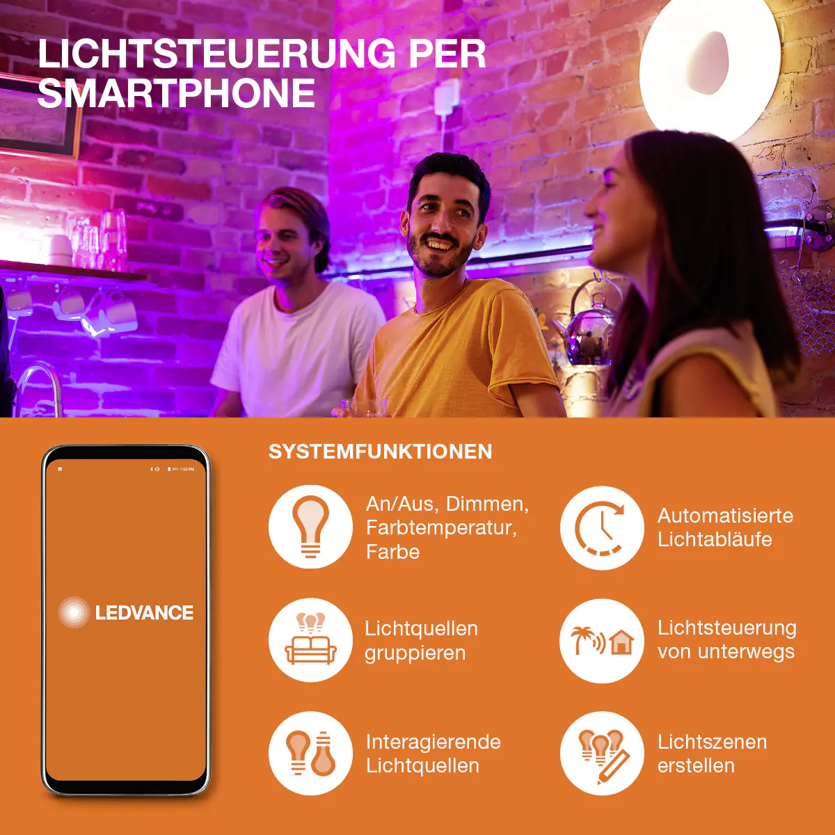 Ledvance LED Panel Planon Plus Smart+WiFi weiß 45 x 45 cm