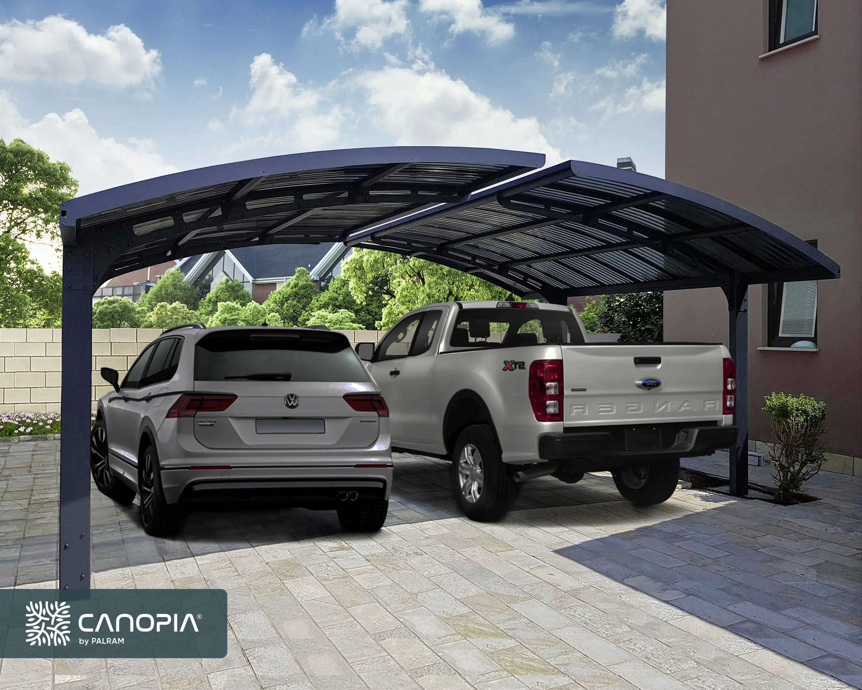 Canopia Carport Arizona Wave  495 x 578 cm anthrazit