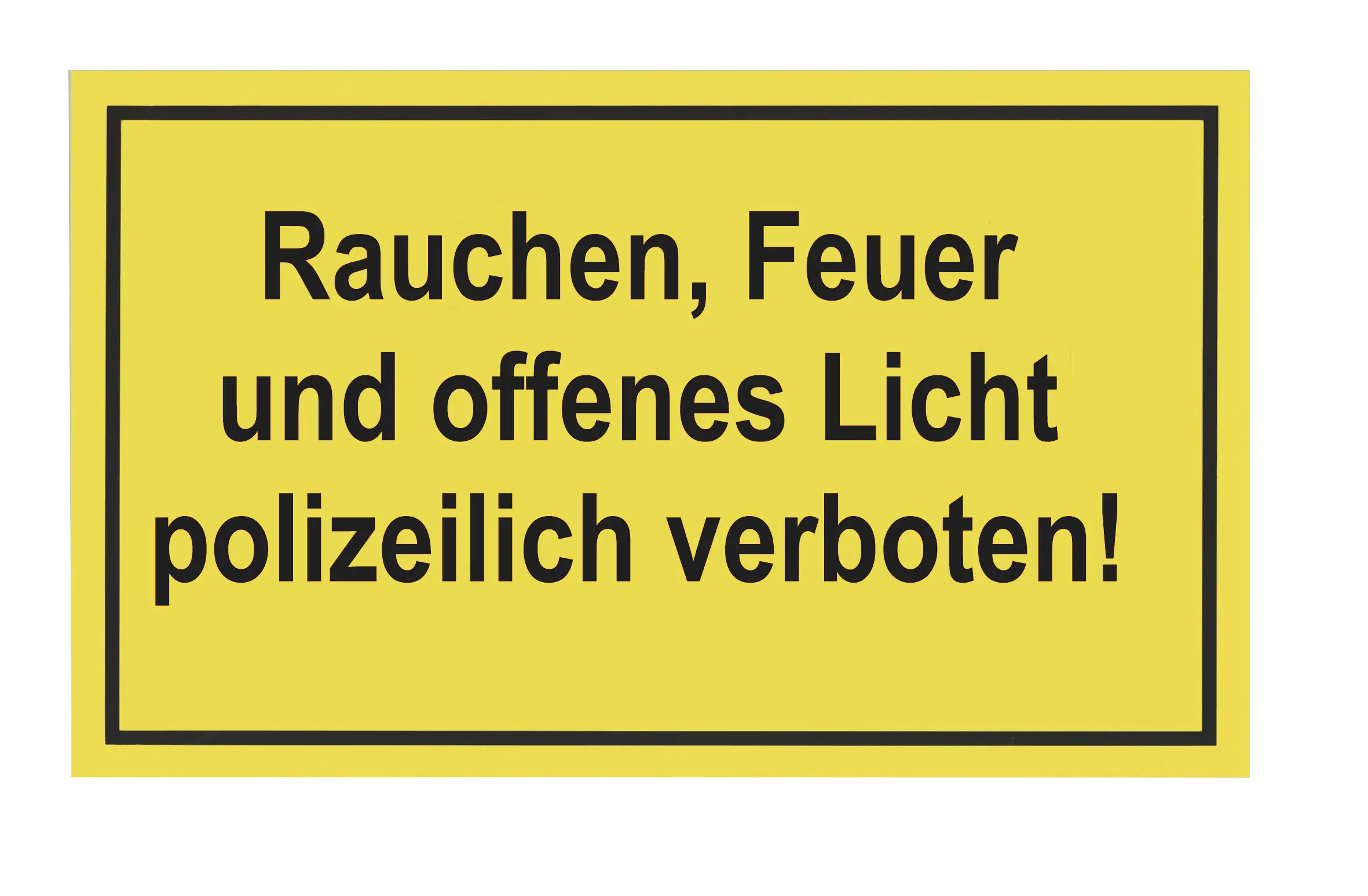Conmetall Hinweisschild Rauchen, Feuer und offenes Licht 40  x 25 cm