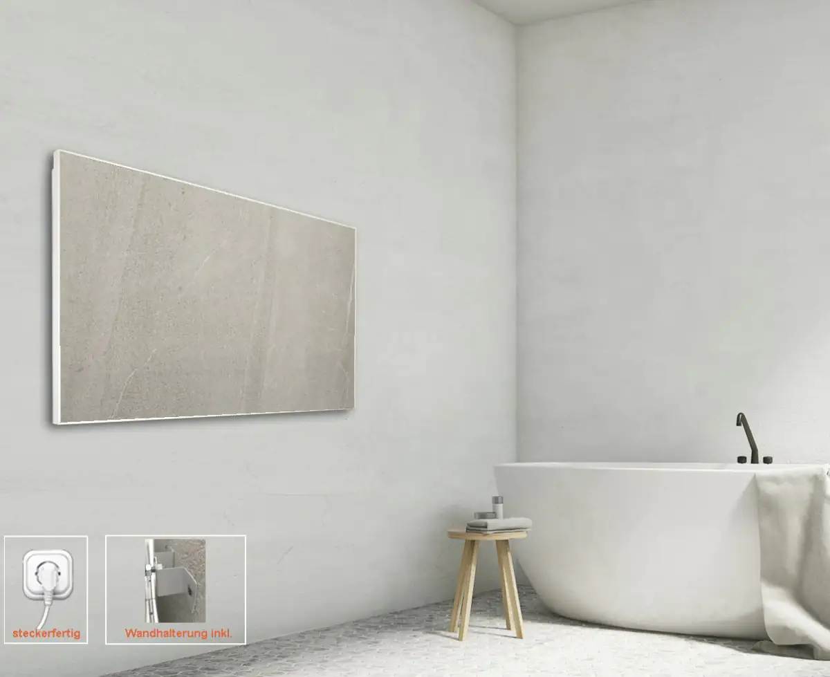 Bella Jolly Infrarot Keramikheizkörper 60 x 120 cm 1100 Watt grau matt