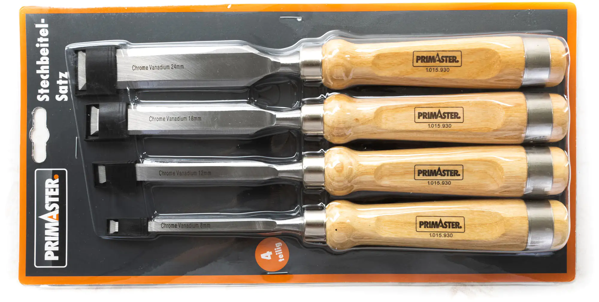 Primaster Stechbeitel-Set 4-teilig mit Holzgriff