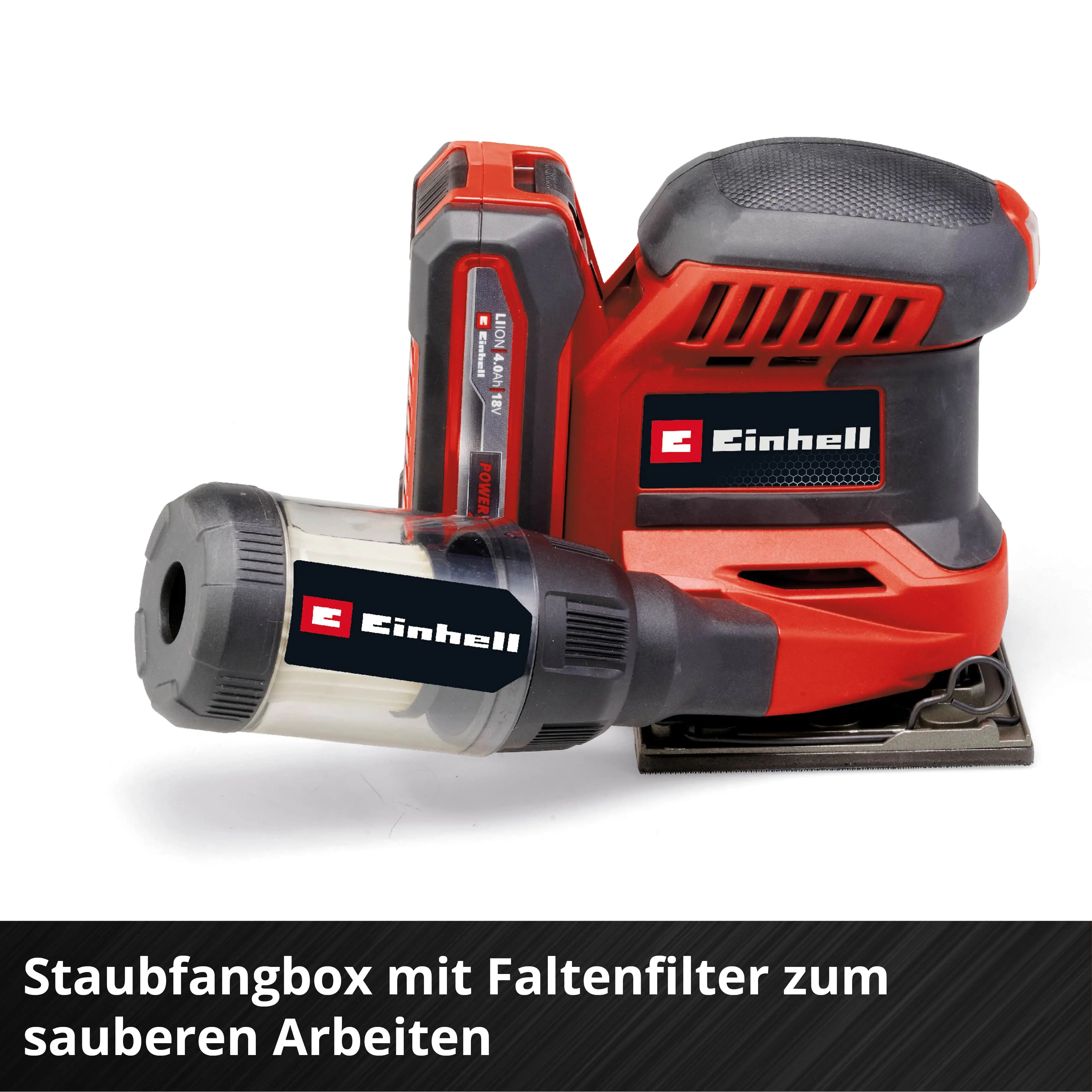 Einhell Expert Akku-Faustschleifer TE-OS 18/113 3X  Li Solo
