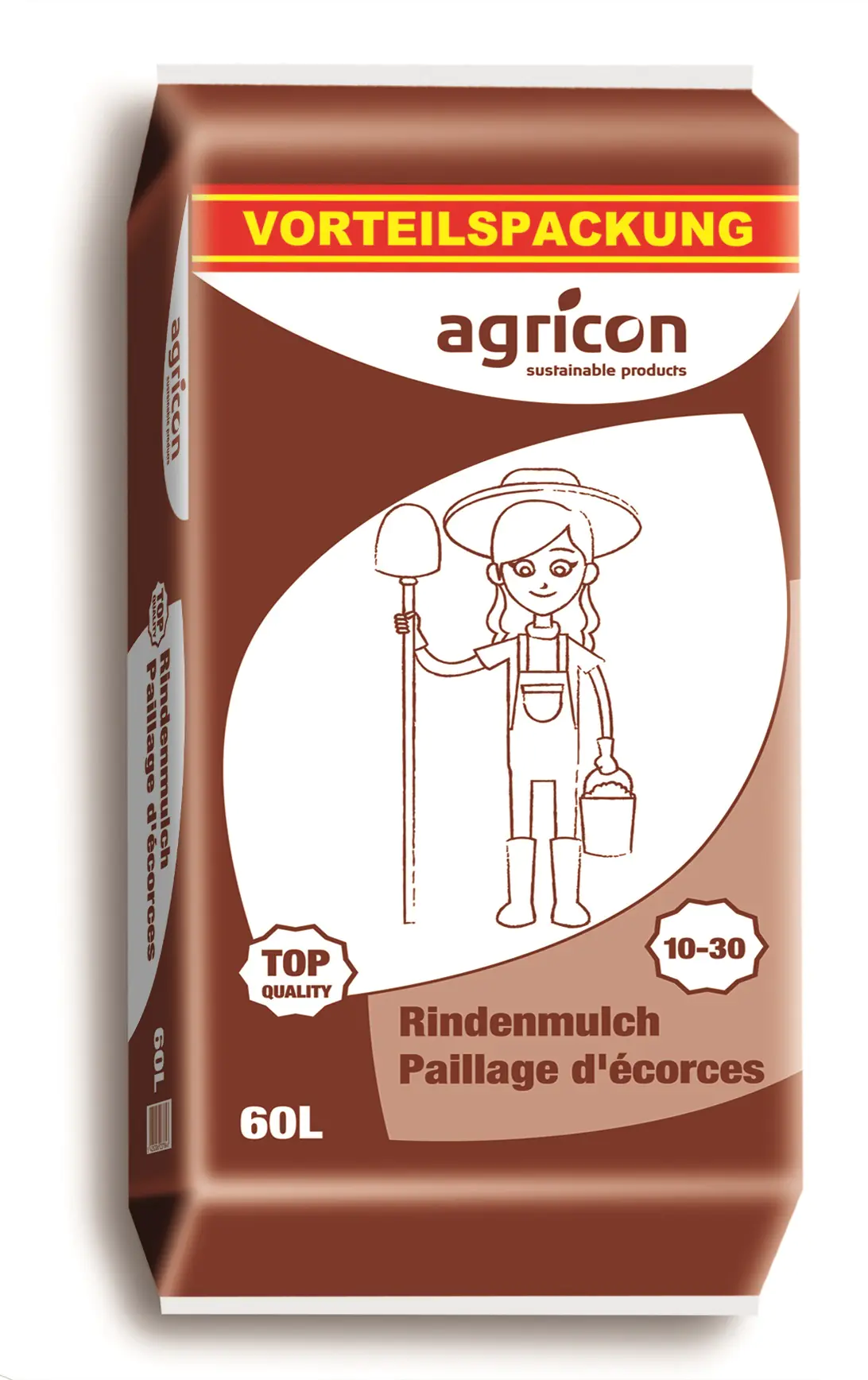 Agricon Rindenmulch Vorteilspackung 10 bis 30 mm 60 l
