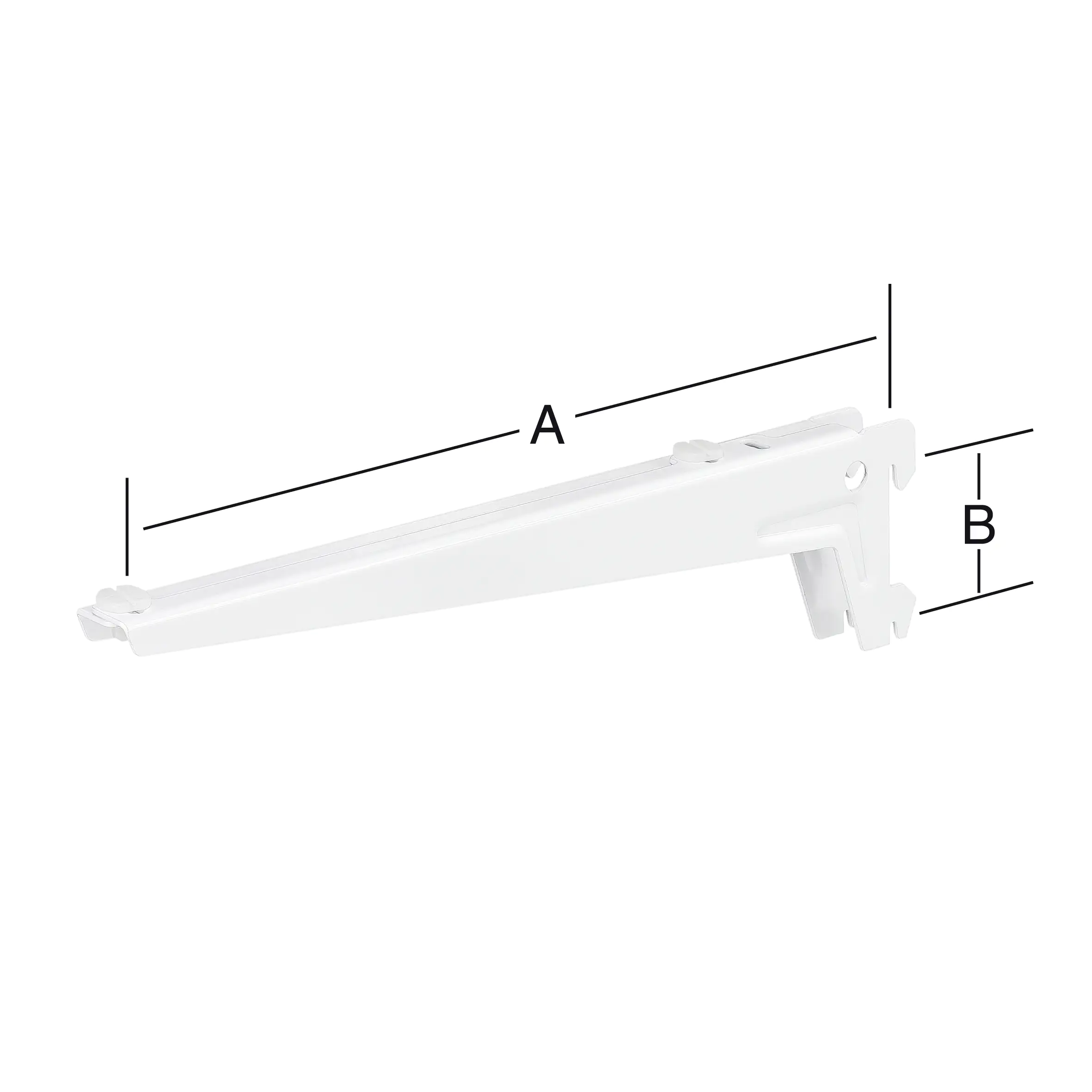 TrendLine Winkelträger 1-reihig weiß 28 x 7 cm