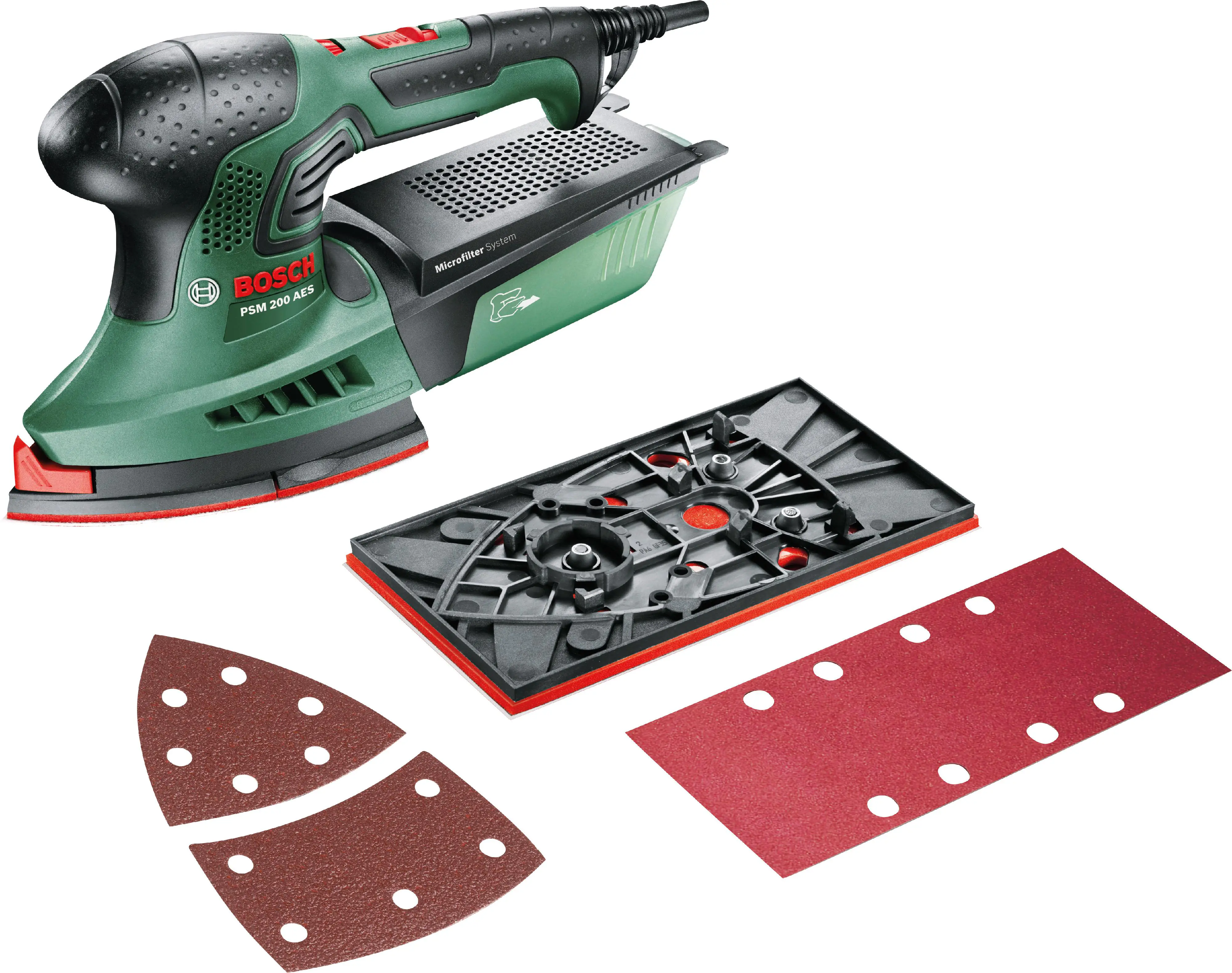 Bosch Multischleifer PSM 200 AES 200 W, inkl. Zubehör, im Koffer