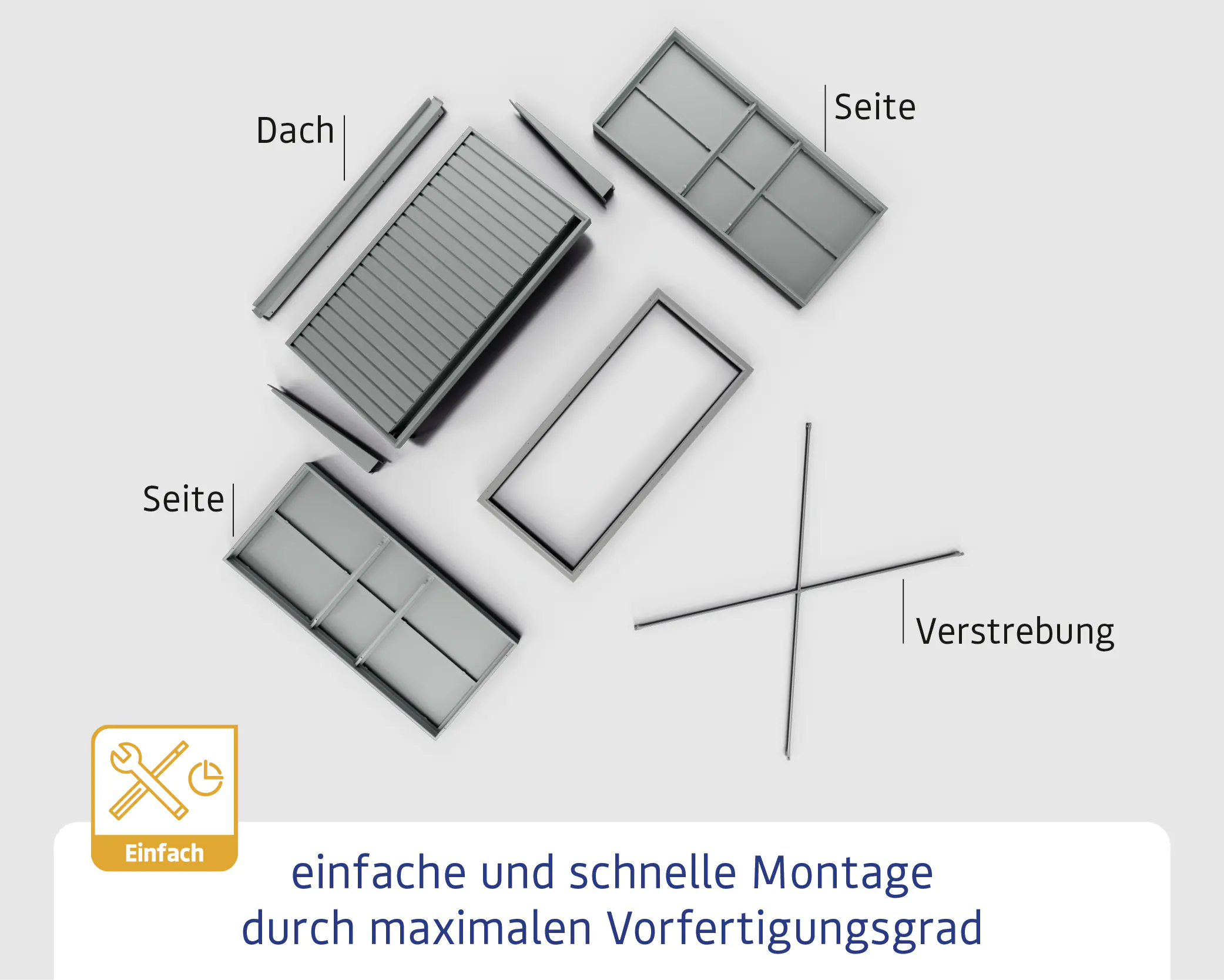 Ecostar Kaminholzregal Elegant-V Typ 2, anthrazitgrau, mit Verstrebung
