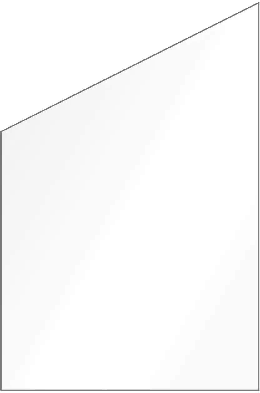 Ambiente Glaszaun Dekor 00/01 schräg 120 x 120/180 cm gehärtetes 8 mm Glas