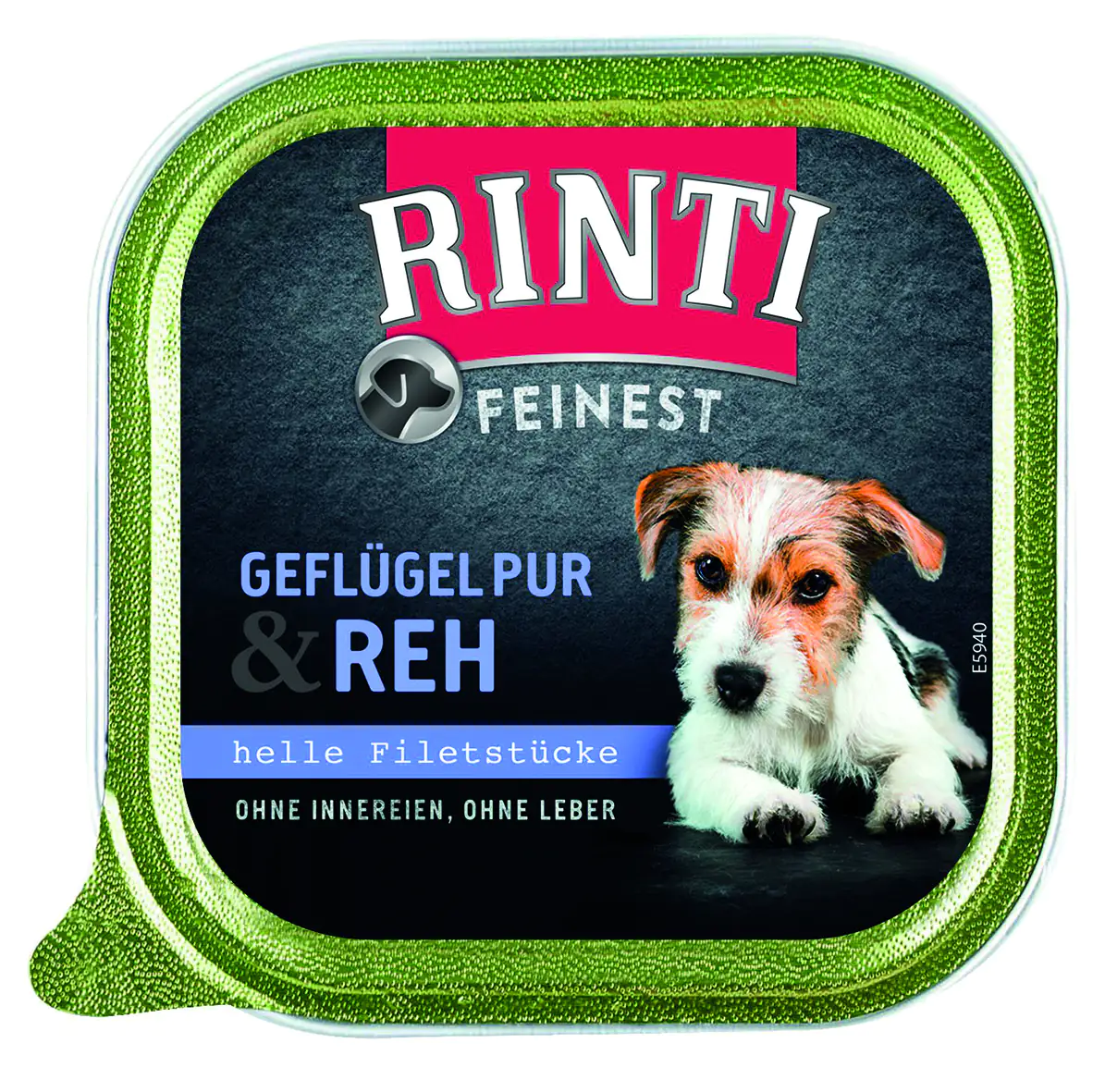 Rinti Feinest Hundenassfutter Adult getreidefrei 150 g Geflügel pur & Reh
