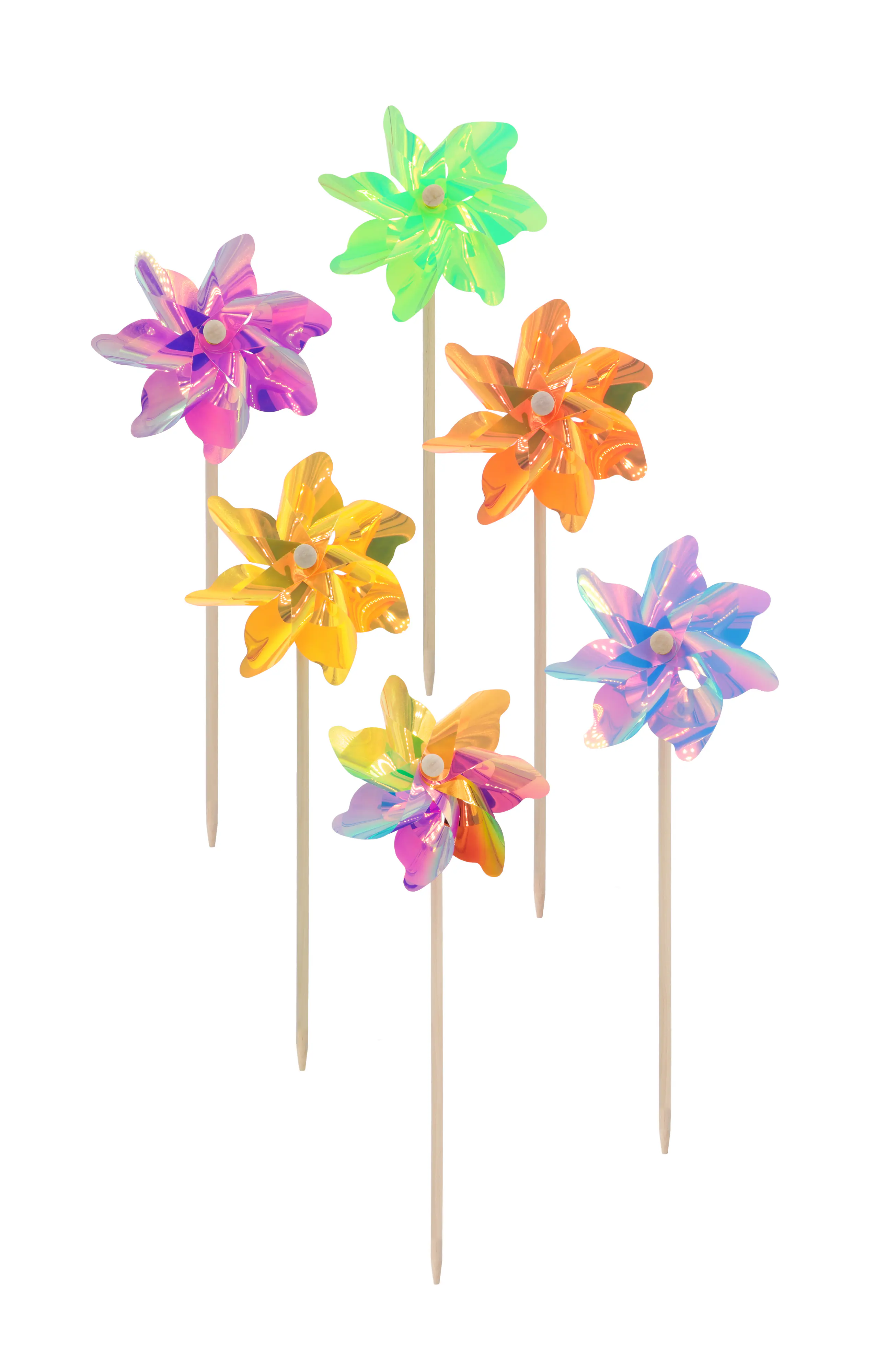 Glorex Gartenstecker Windrad 17 x 48 cm bunt glänzend 6-fach sortiert
