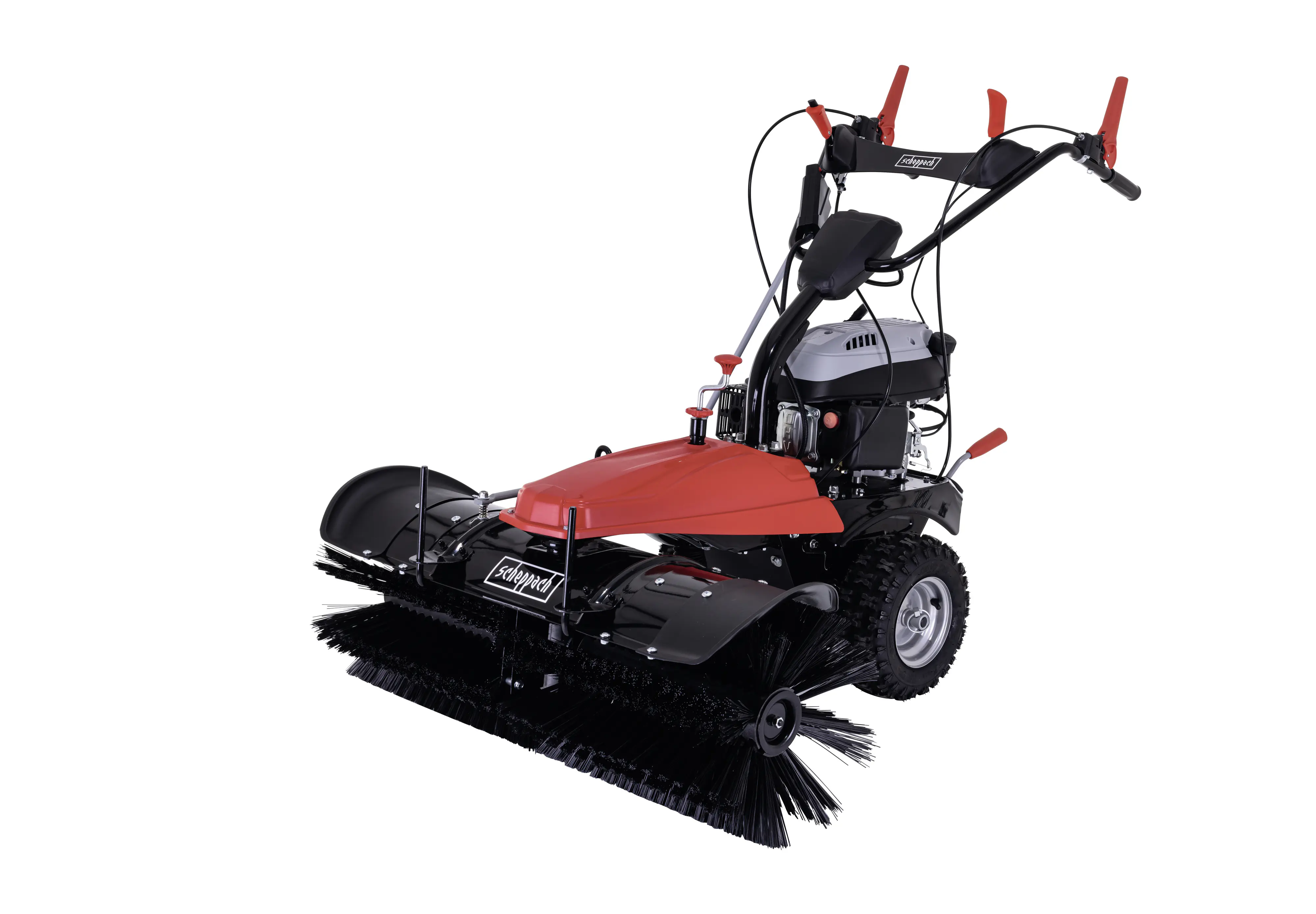Scheppach Benzin-Kehrmaschine SC2200PE 100 cm Arbeitsbreite inkl. Schneeschild & Auffangbehälter