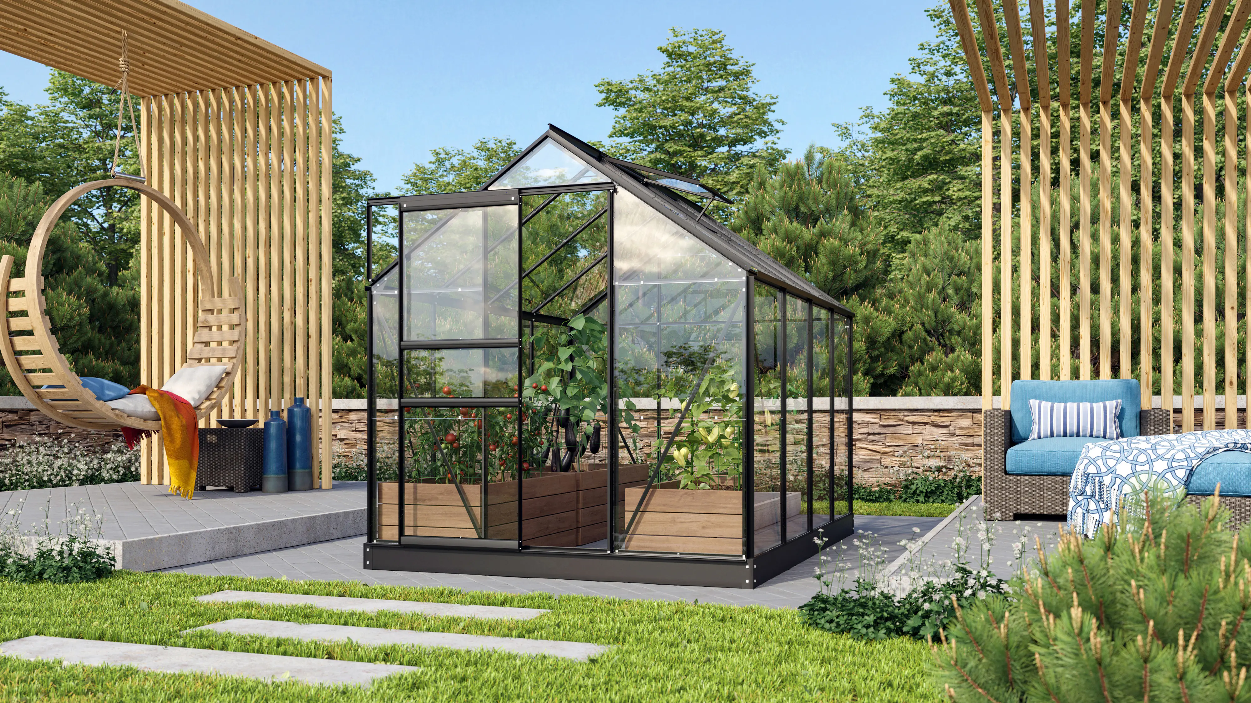 Vitavia Gewächshaus Venus 5000 192 x 254 cm 3 mm ESG