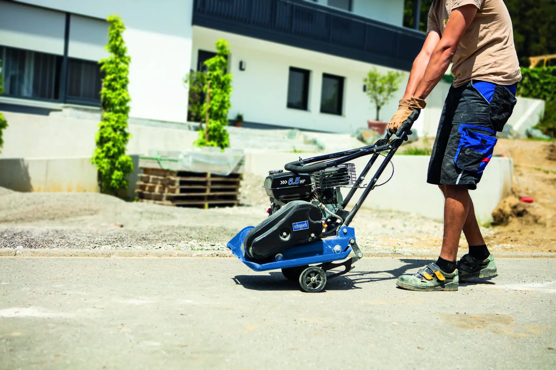 Scheppach Rüttelplatte HP1300S 4-Takt 4,1 kW 5,6 PS Benzin