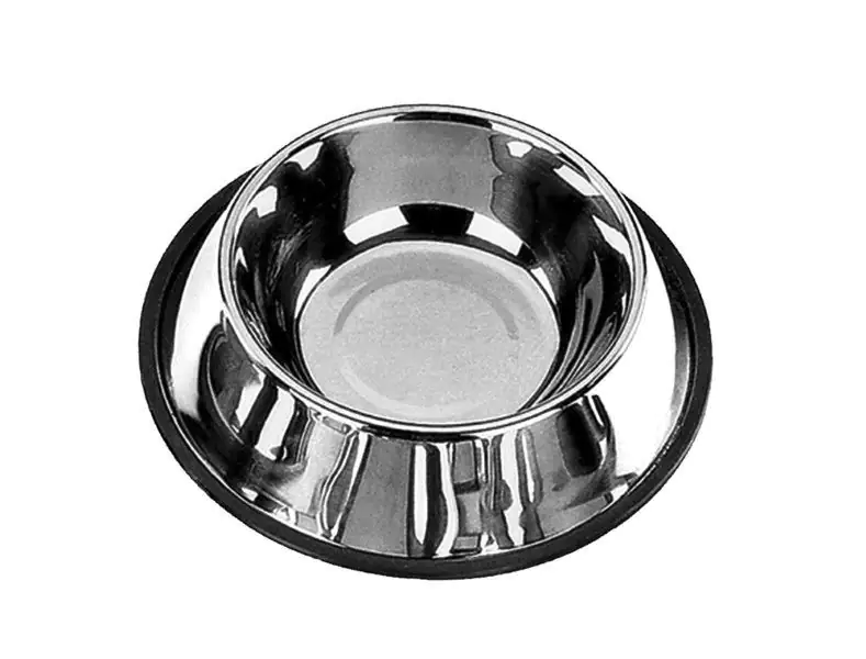 Nobby Hundenapf Edelstahl rutschfest Ø 28,5 cm - 1,6 L silber
