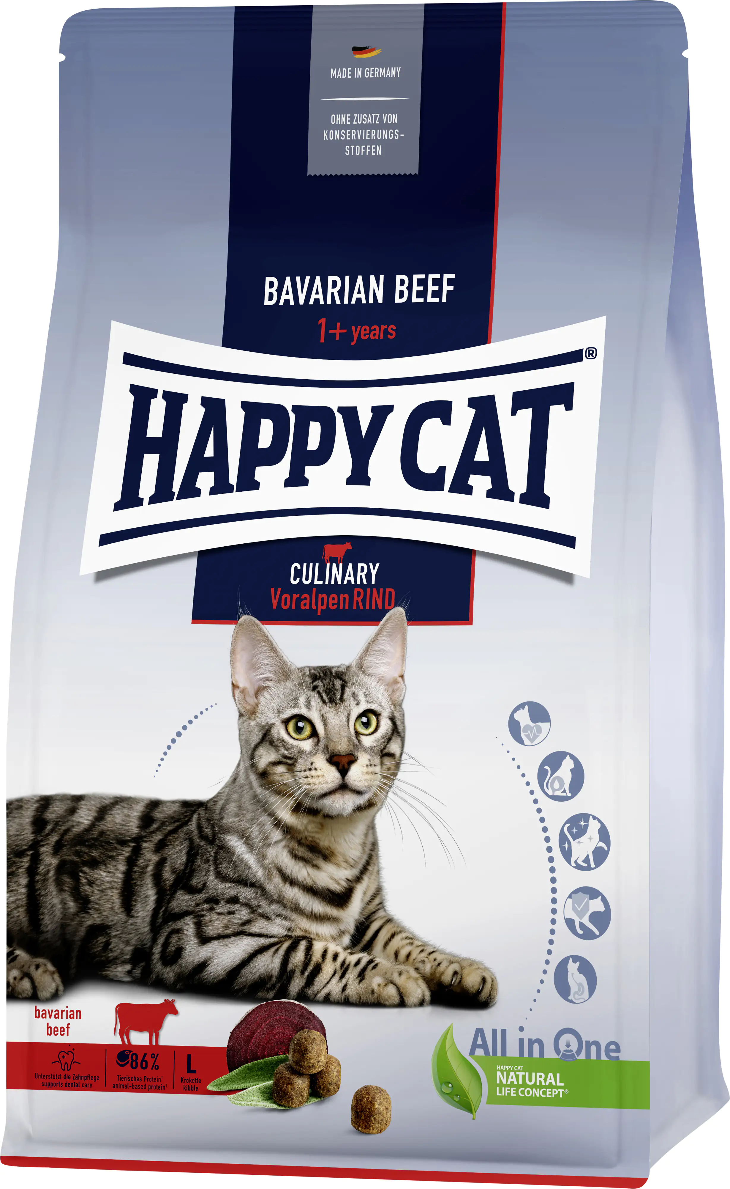 HappyCat Katzenfutter Culina Voralpen Rind 1,3 kg
