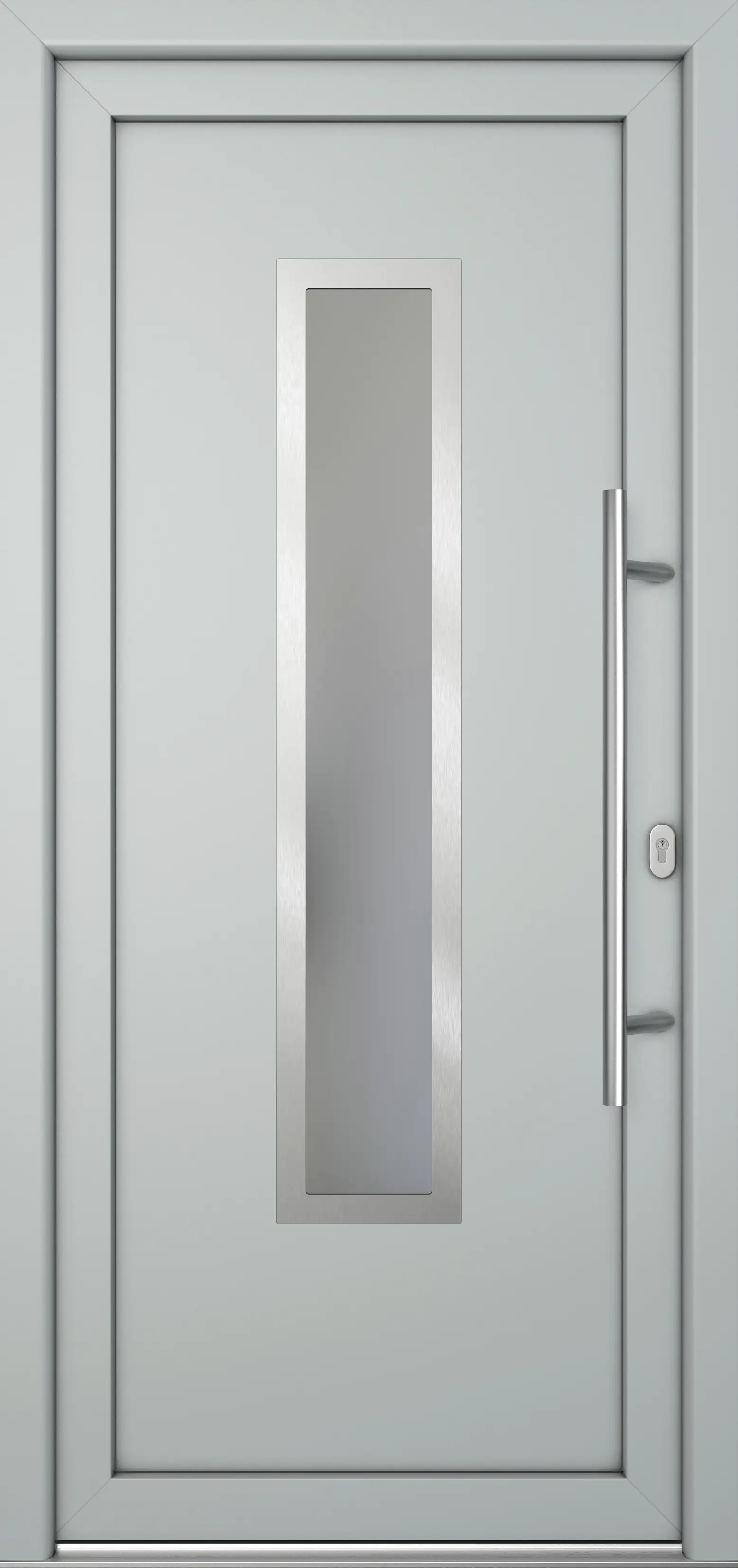 Meeth Haustür Signum Pro PVC Modell 32 108 x 208 cm DIN Rechts weiß/lichtgrau