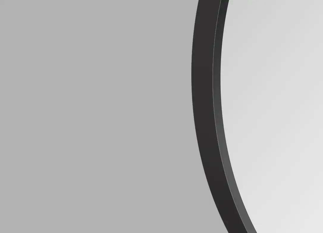 DSK Design Spiegel Silver Coiffeur Ø80 cm, schwarz