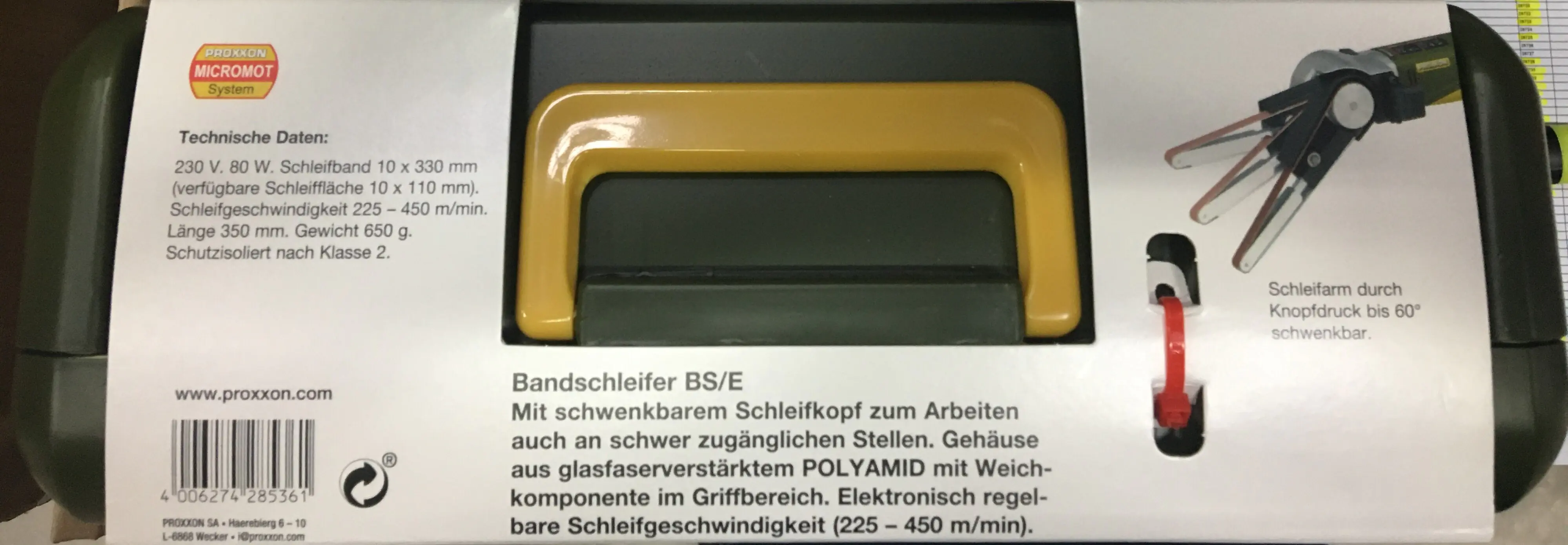 Proxxon Bandschleifer BS/E 80 W