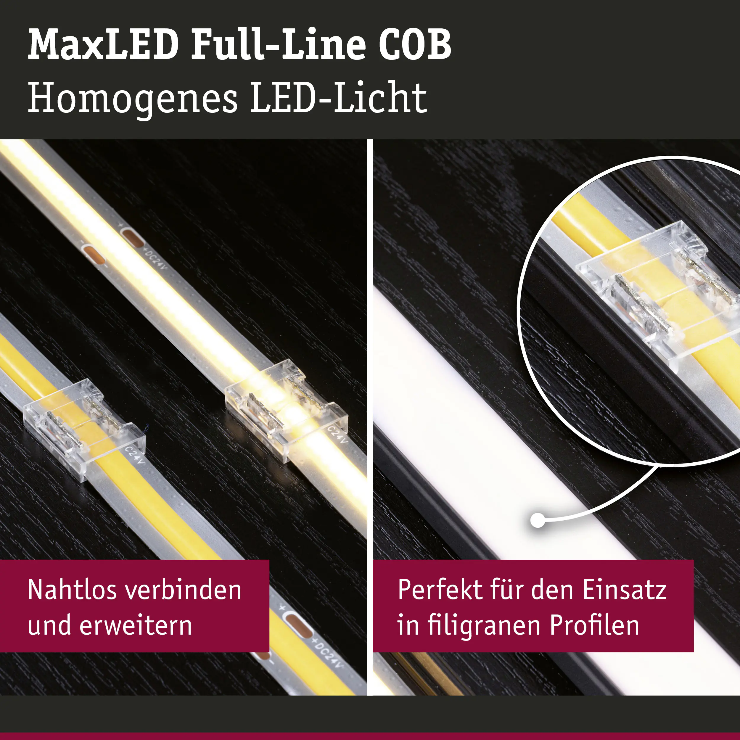Paulmann Verbinder U-Rail MaxLED Full-Line COB Connector Set weiß
