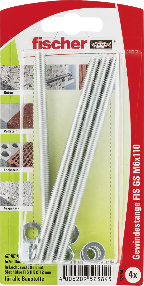 Fischer Gewindeanker FIS M6 x 110 mm - 4 Stück